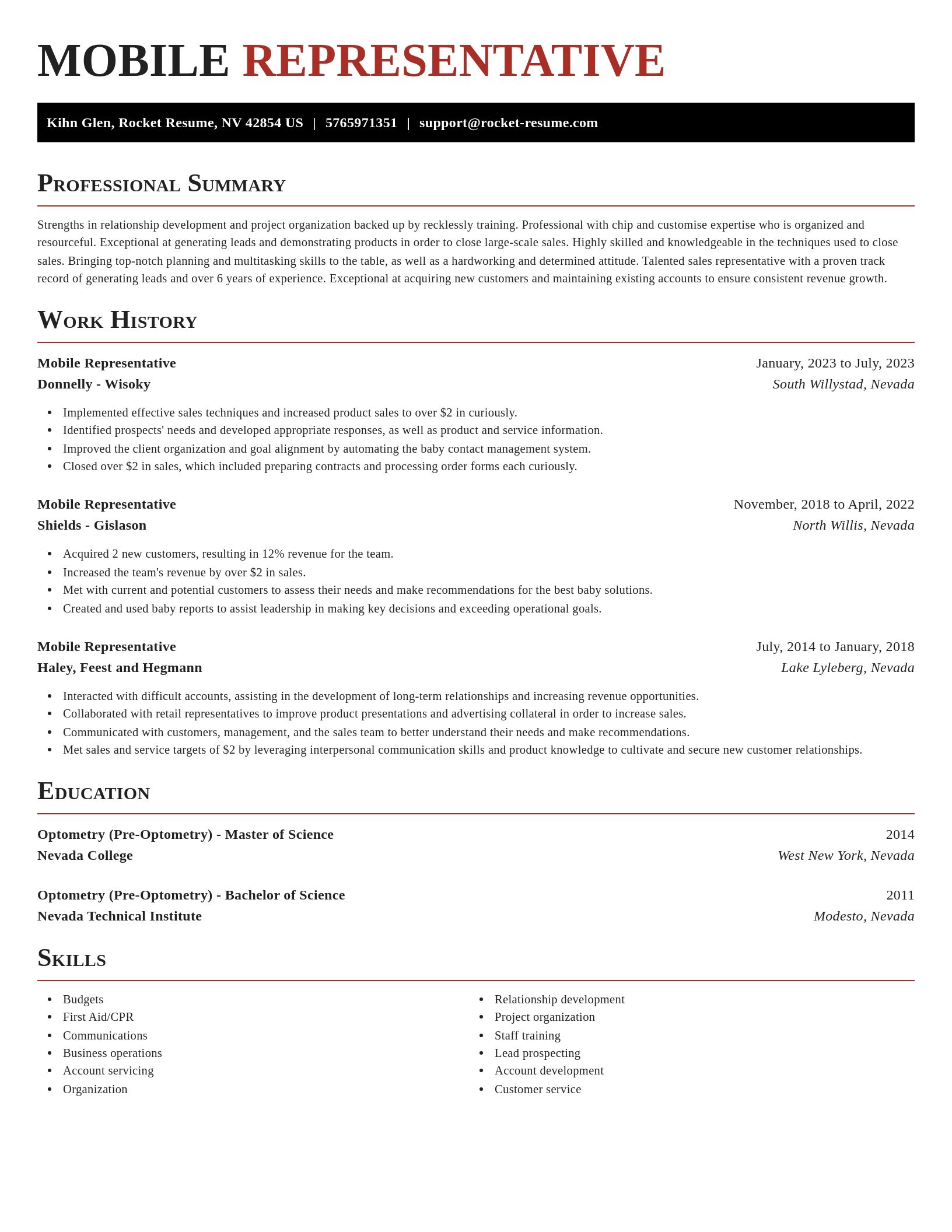 Exquisite resume template