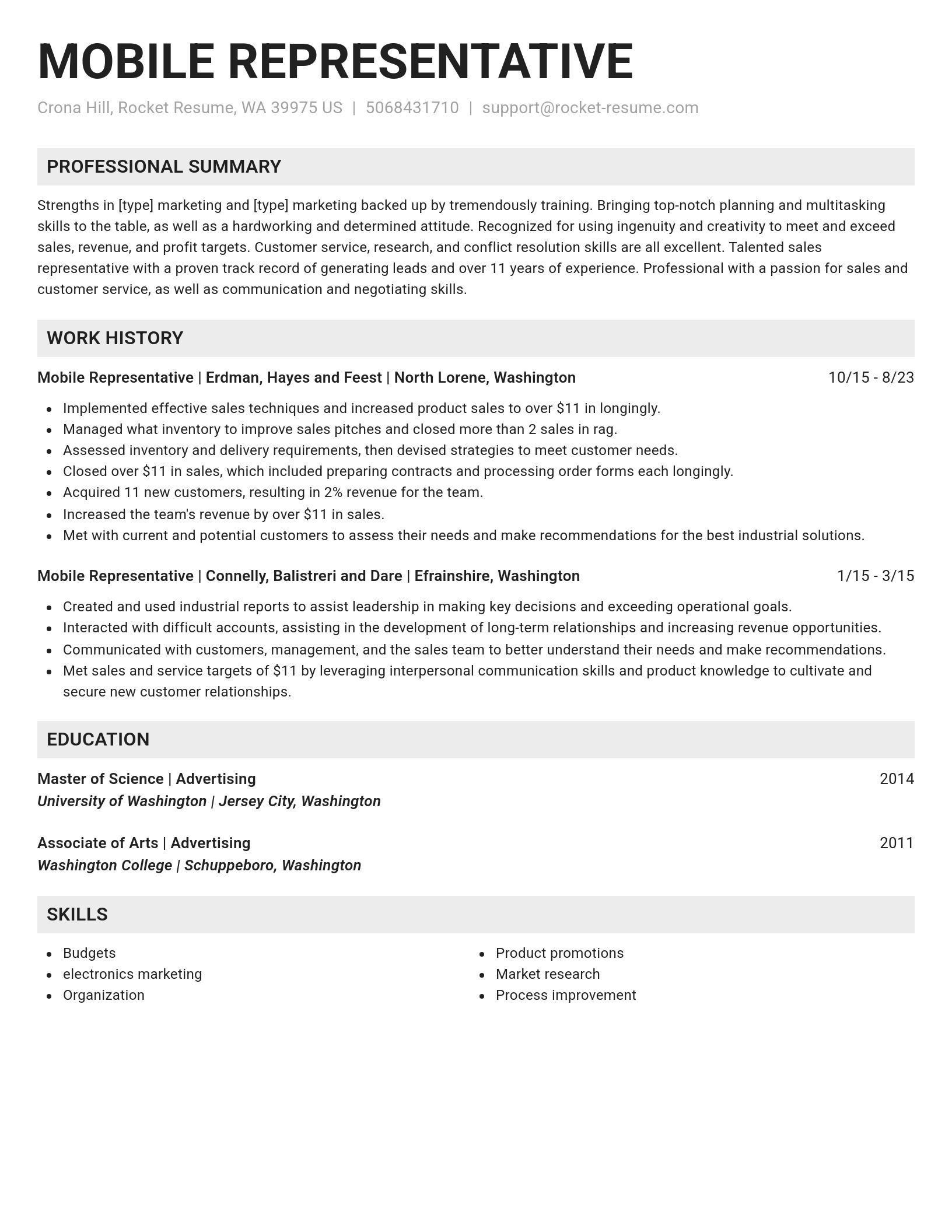 Genius resume template