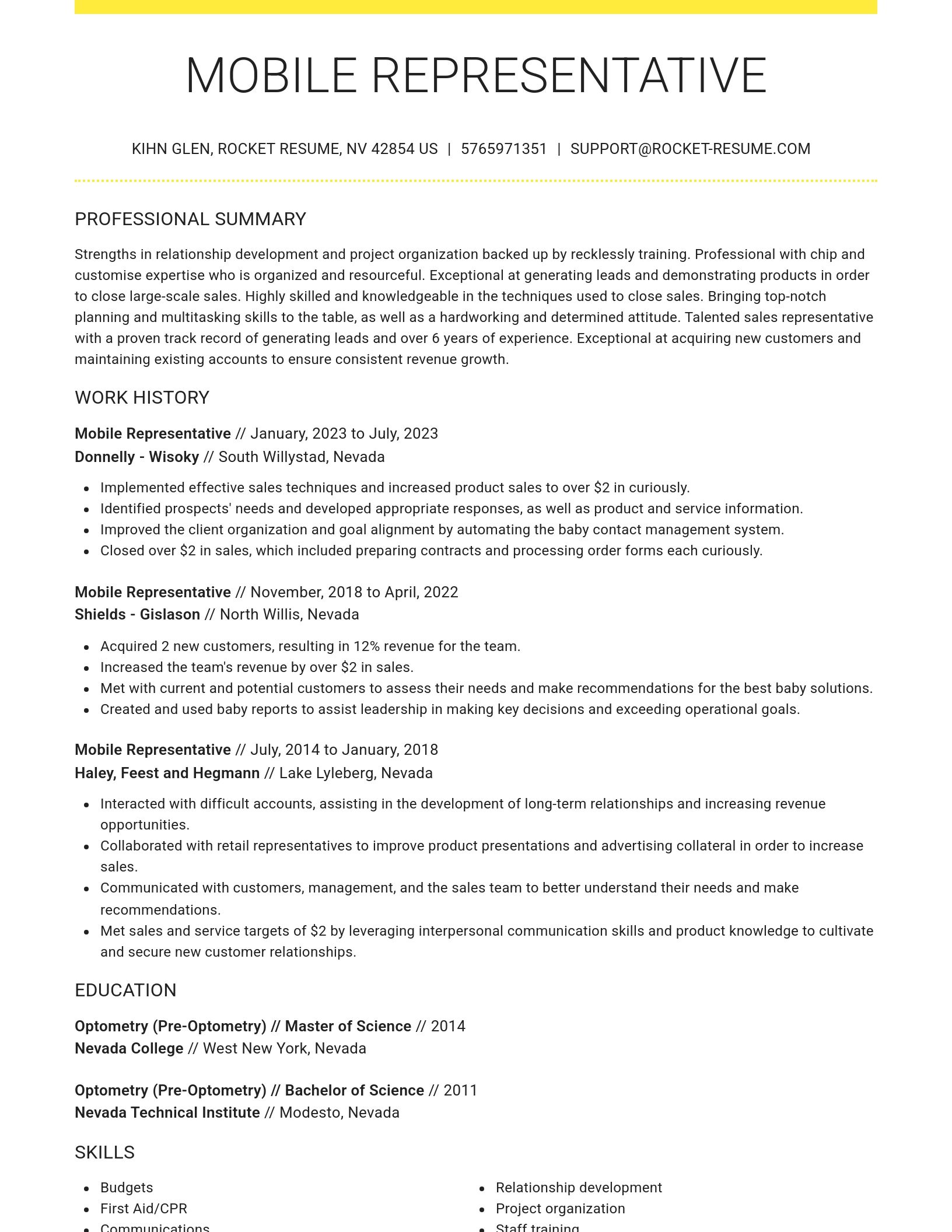 Grand resume template