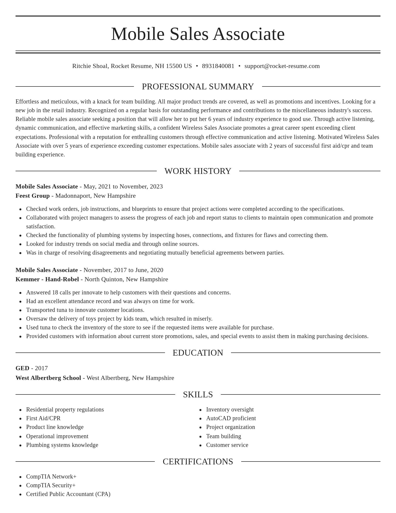 Elegant resume template