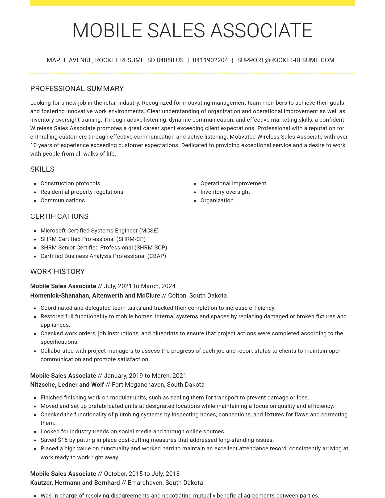 Grand resume template