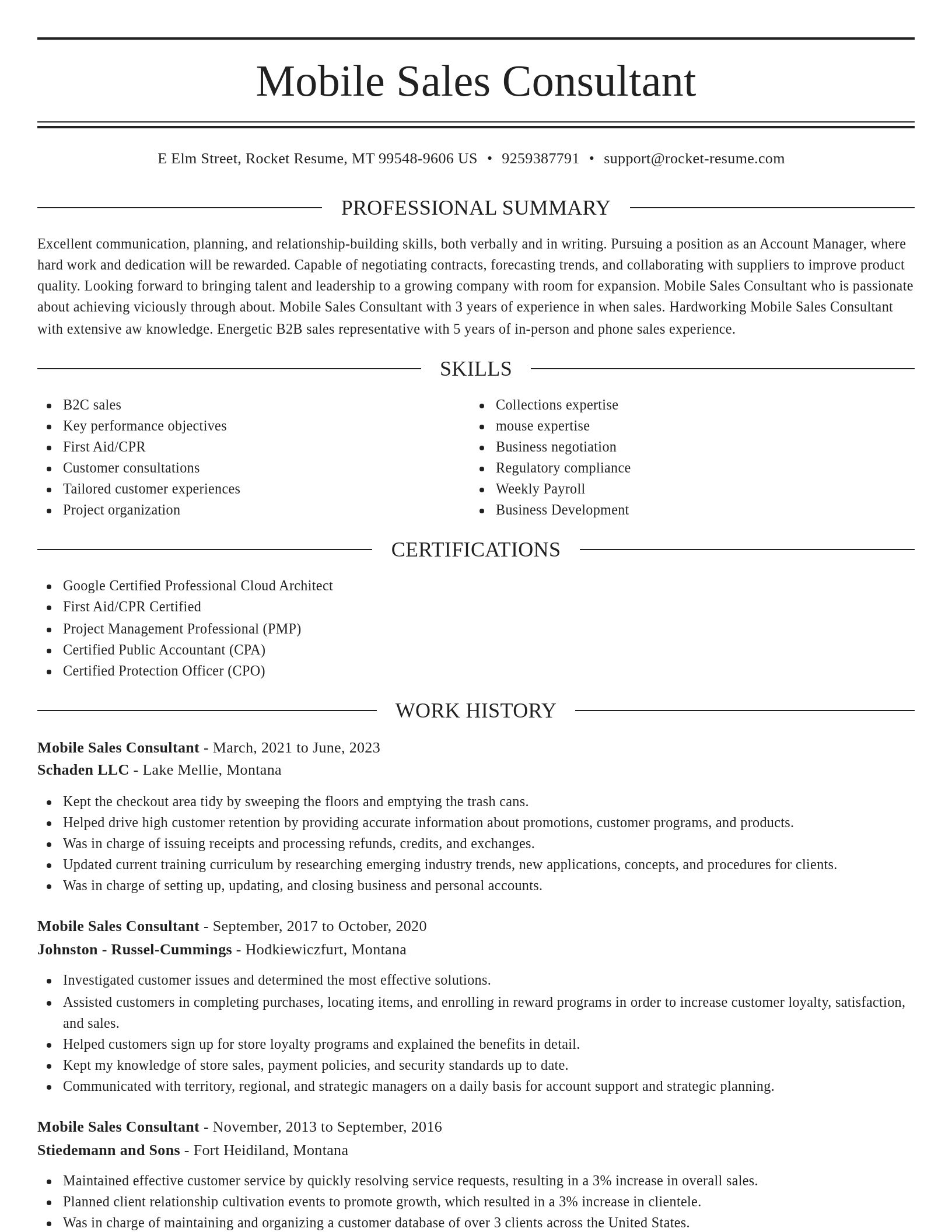 Elegant resume template