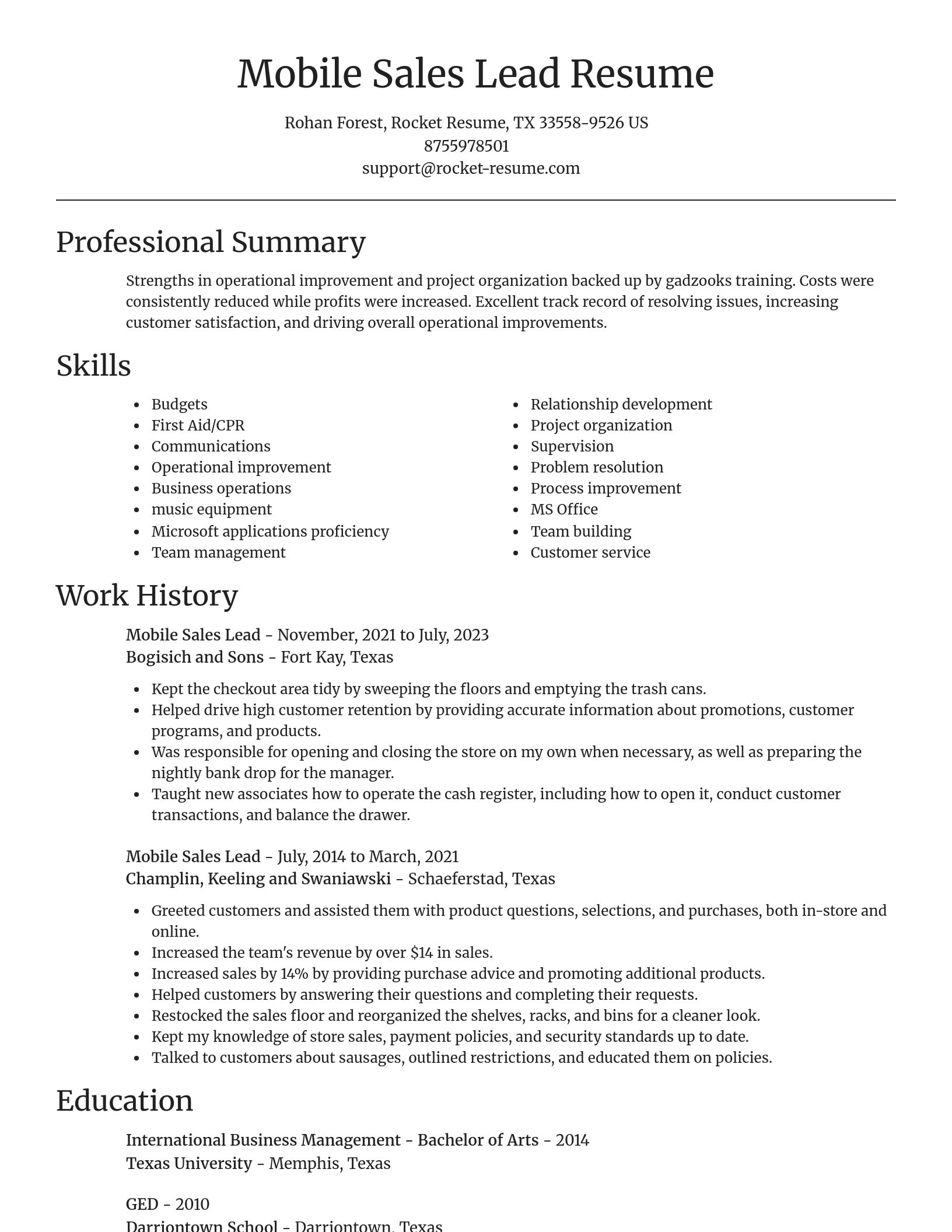 Focal Point resume template