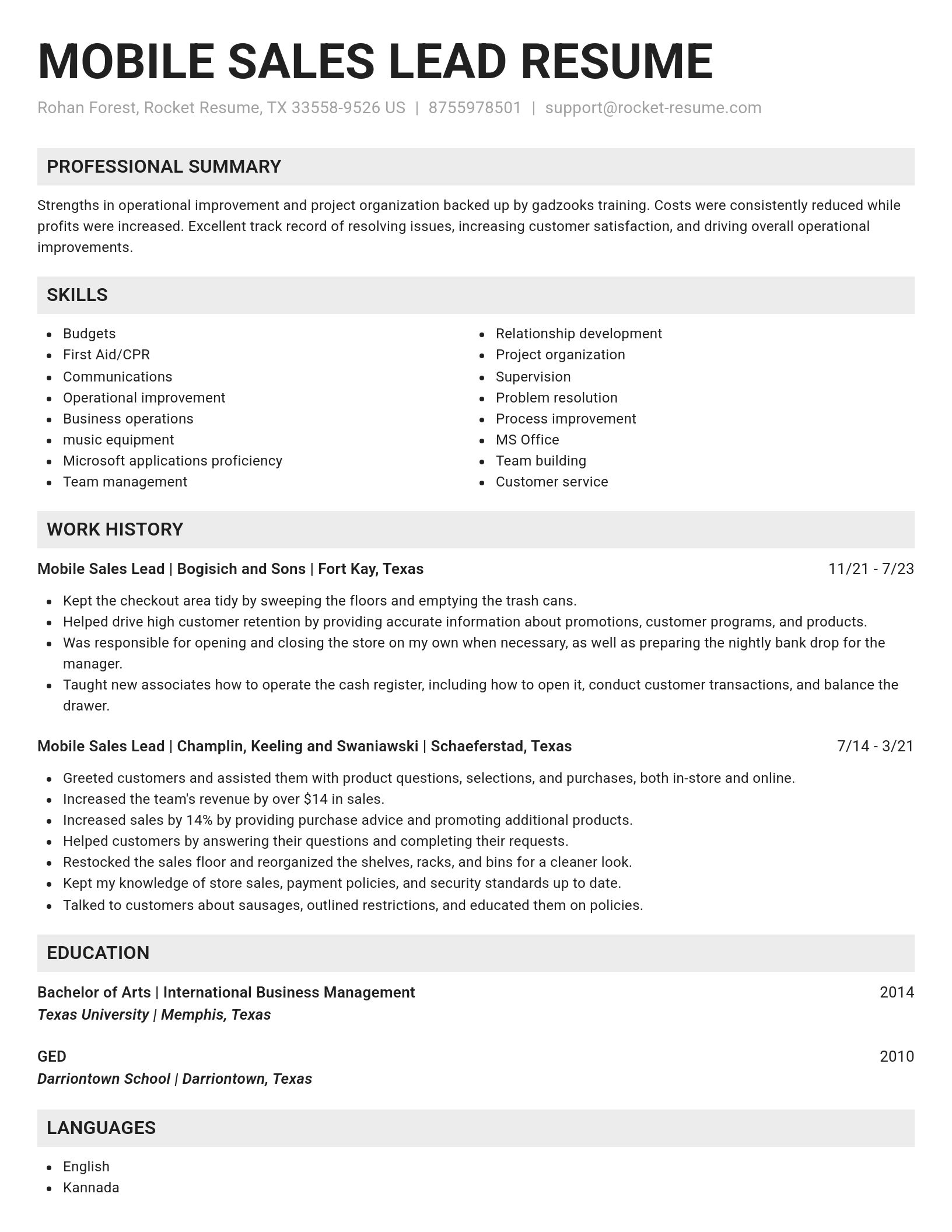 Genius resume template