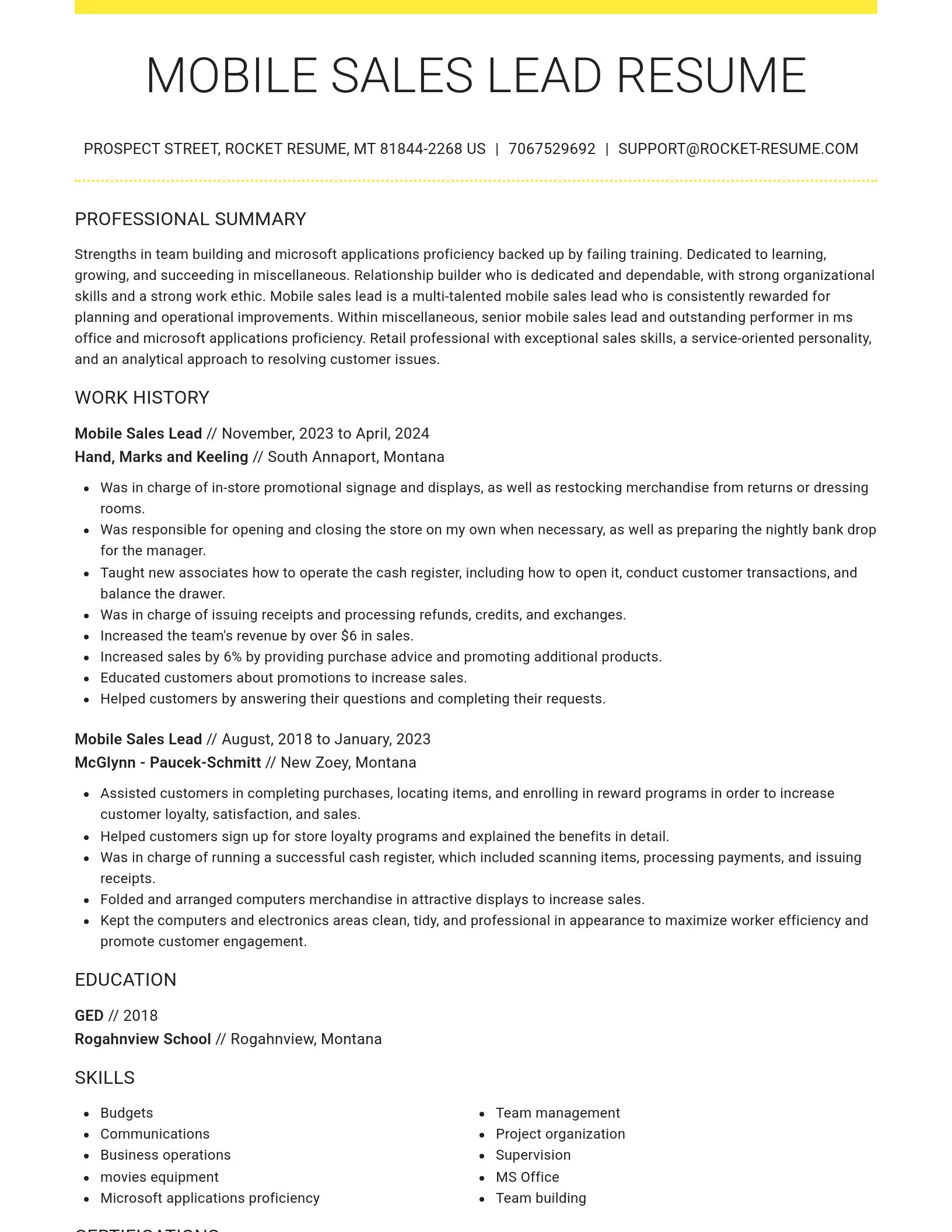 Grand resume template