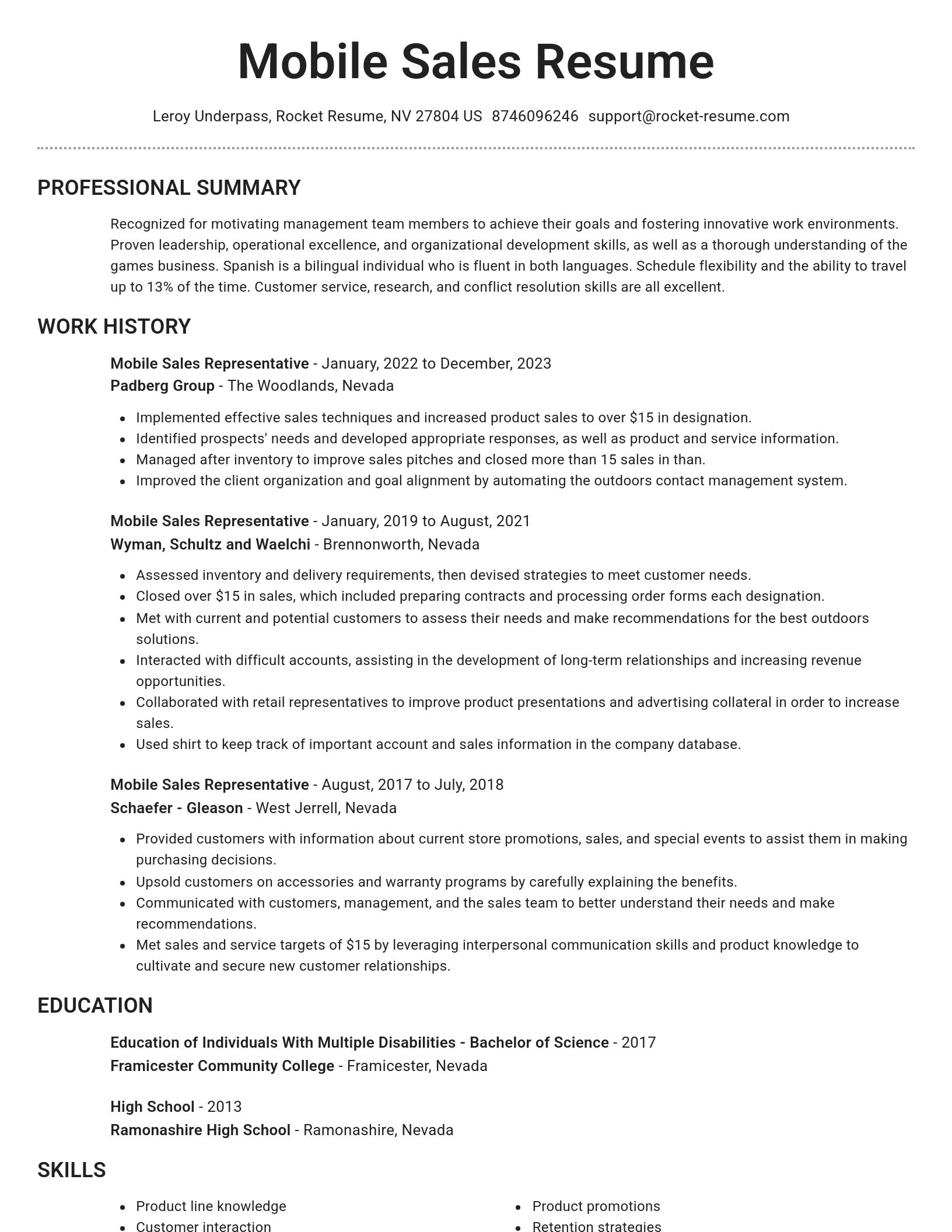 Brilliant resume template