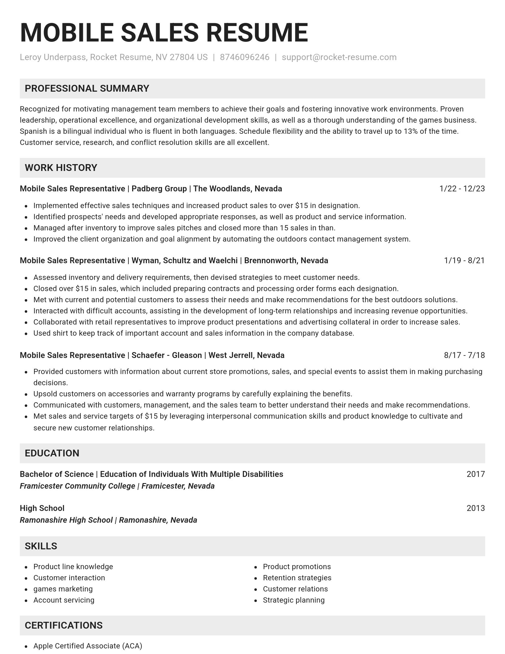 Genius resume template
