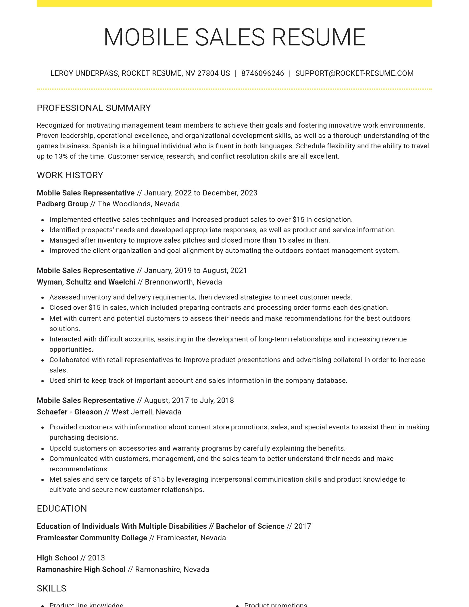 Grand resume template
