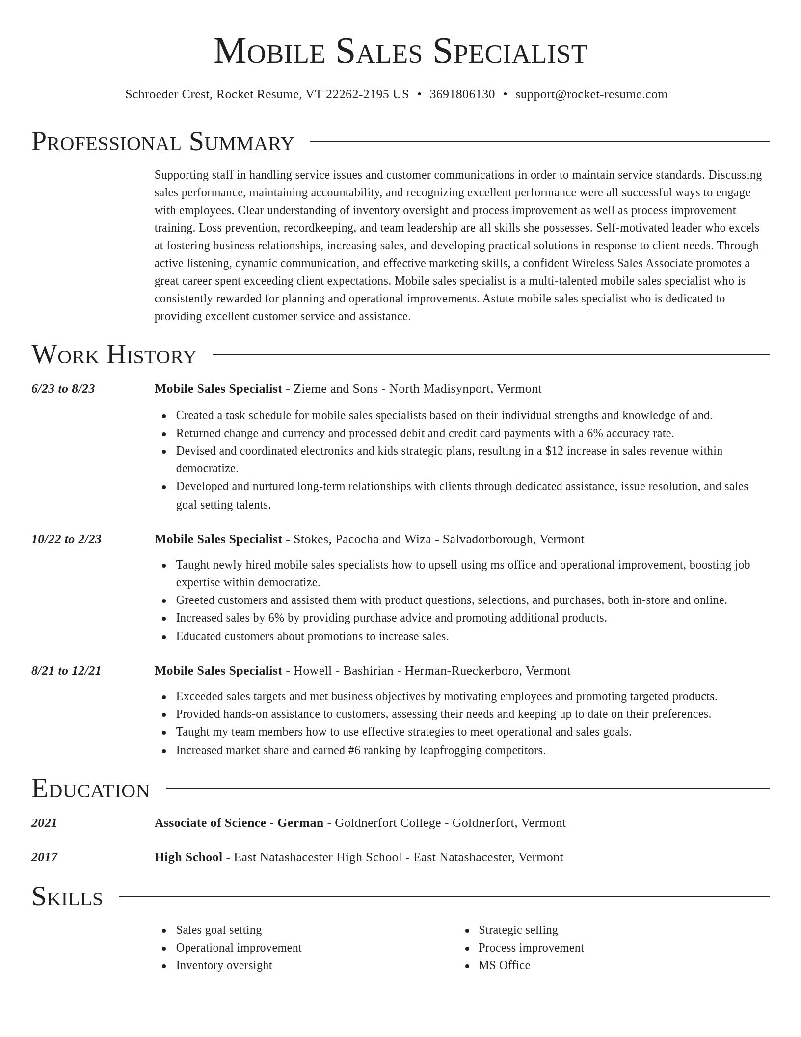 Director resume template