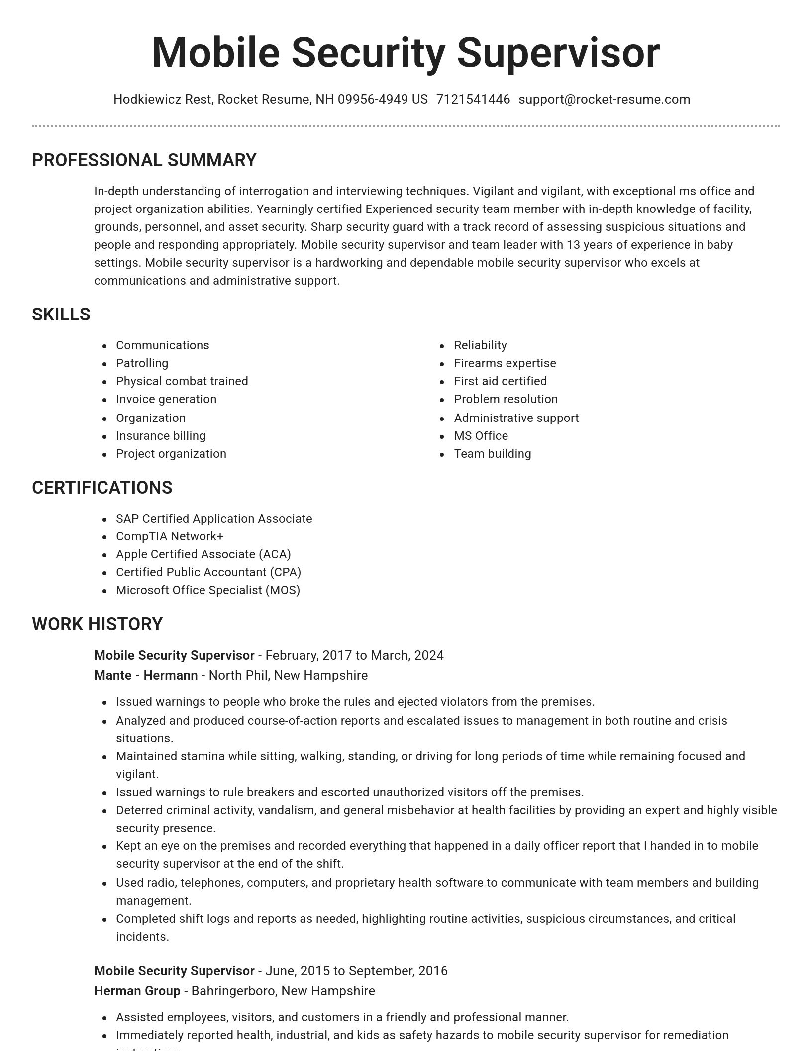 Brilliant resume template