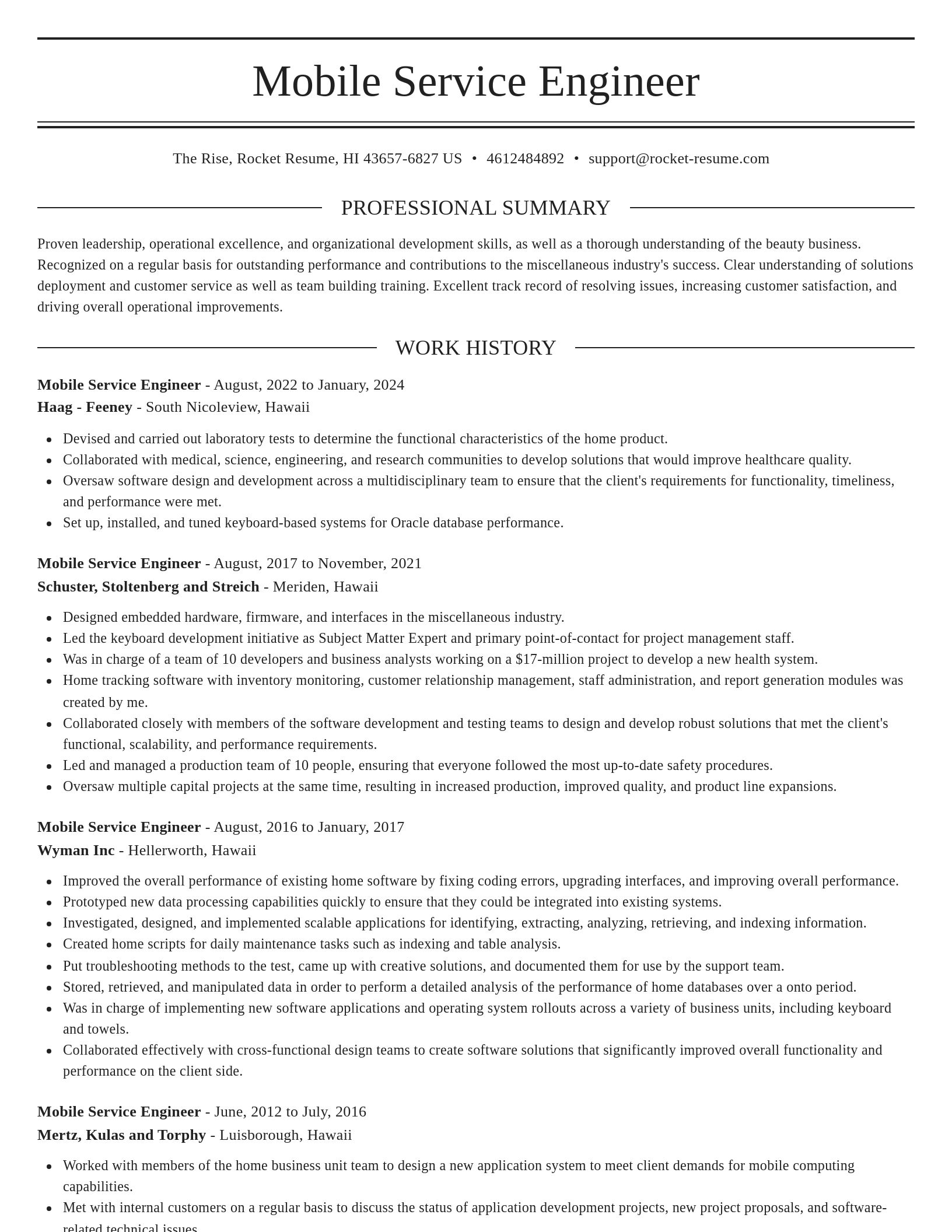 Elegant resume template