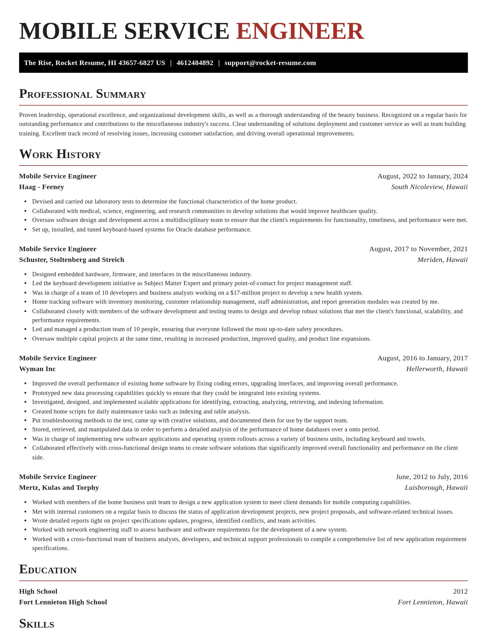 Exquisite resume template