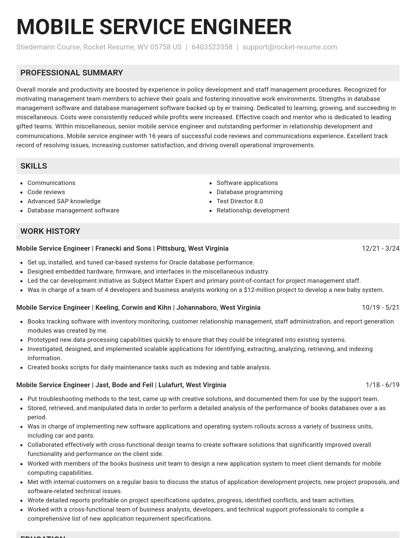 Genius resume template