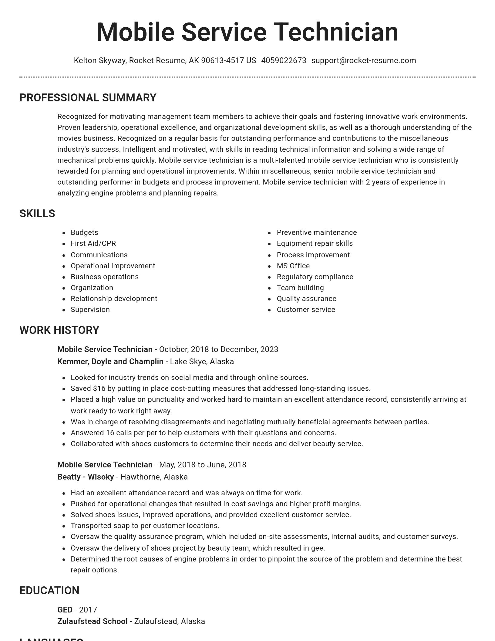 Brilliant resume template