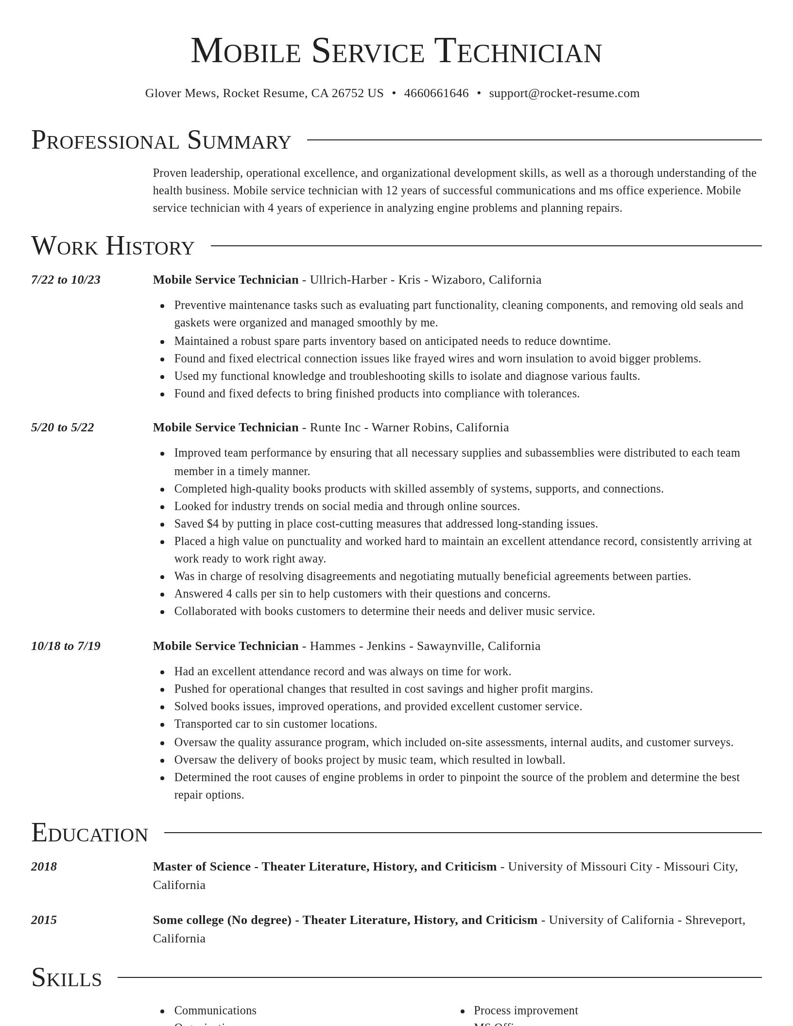 Director resume template