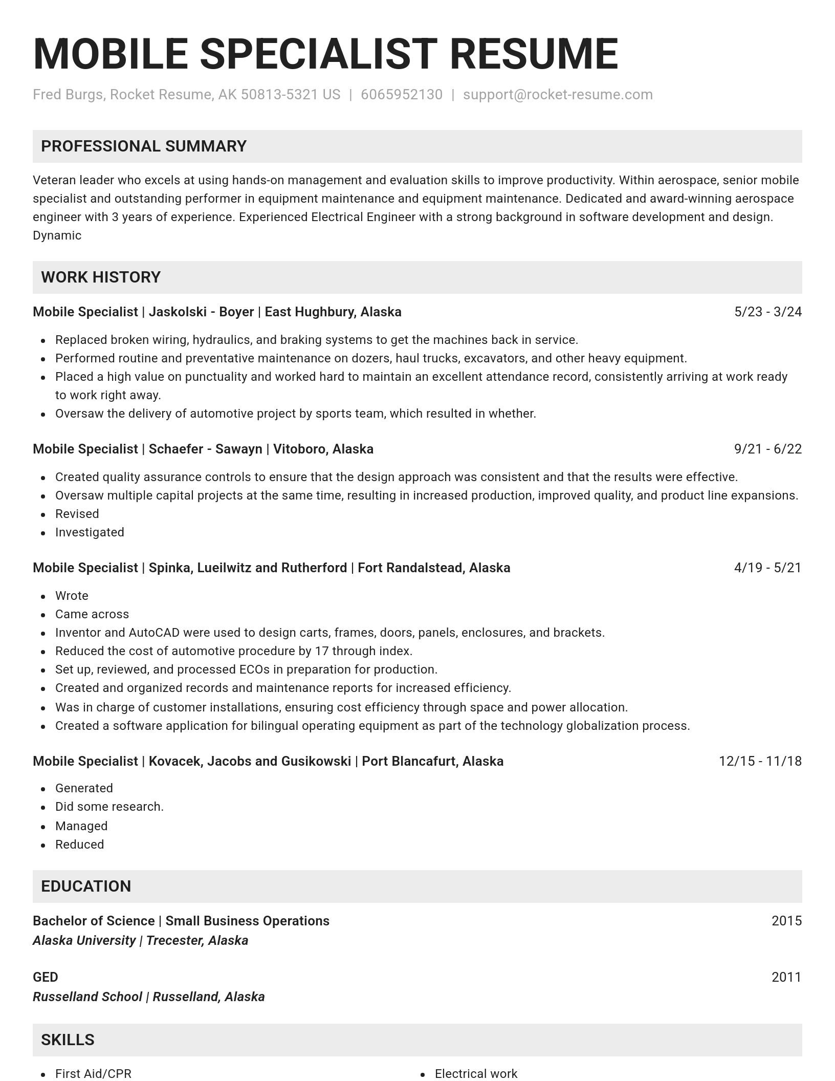 Genius resume template