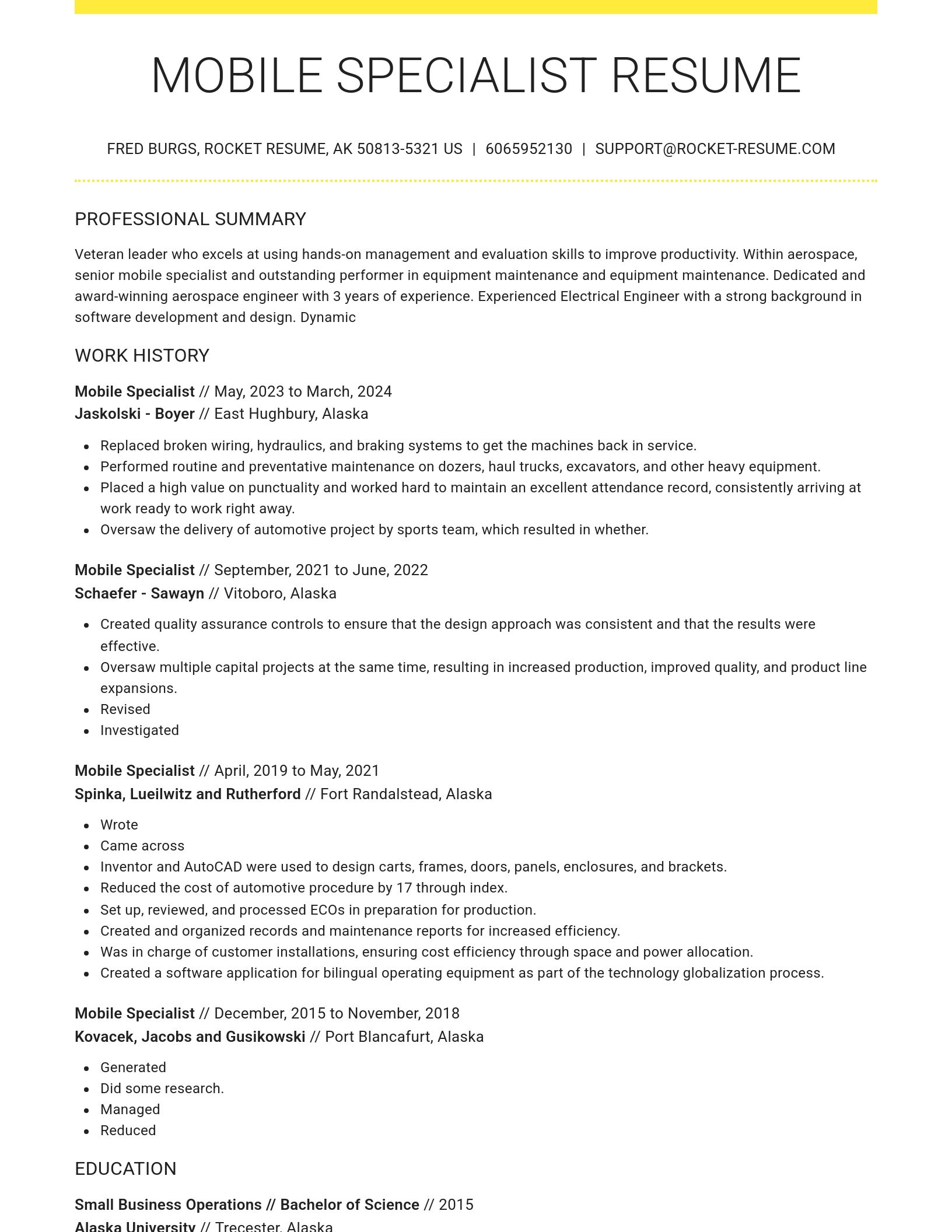 Grand resume template