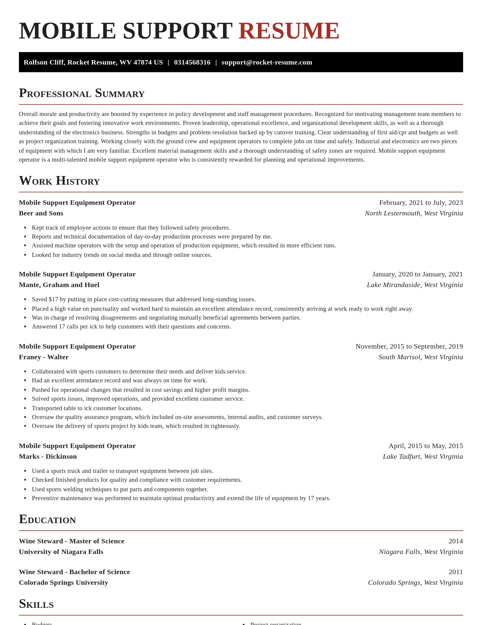 Exquisite resume template
