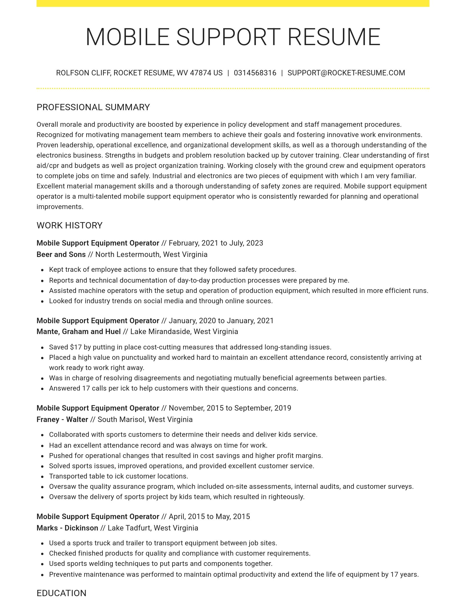 Grand resume template