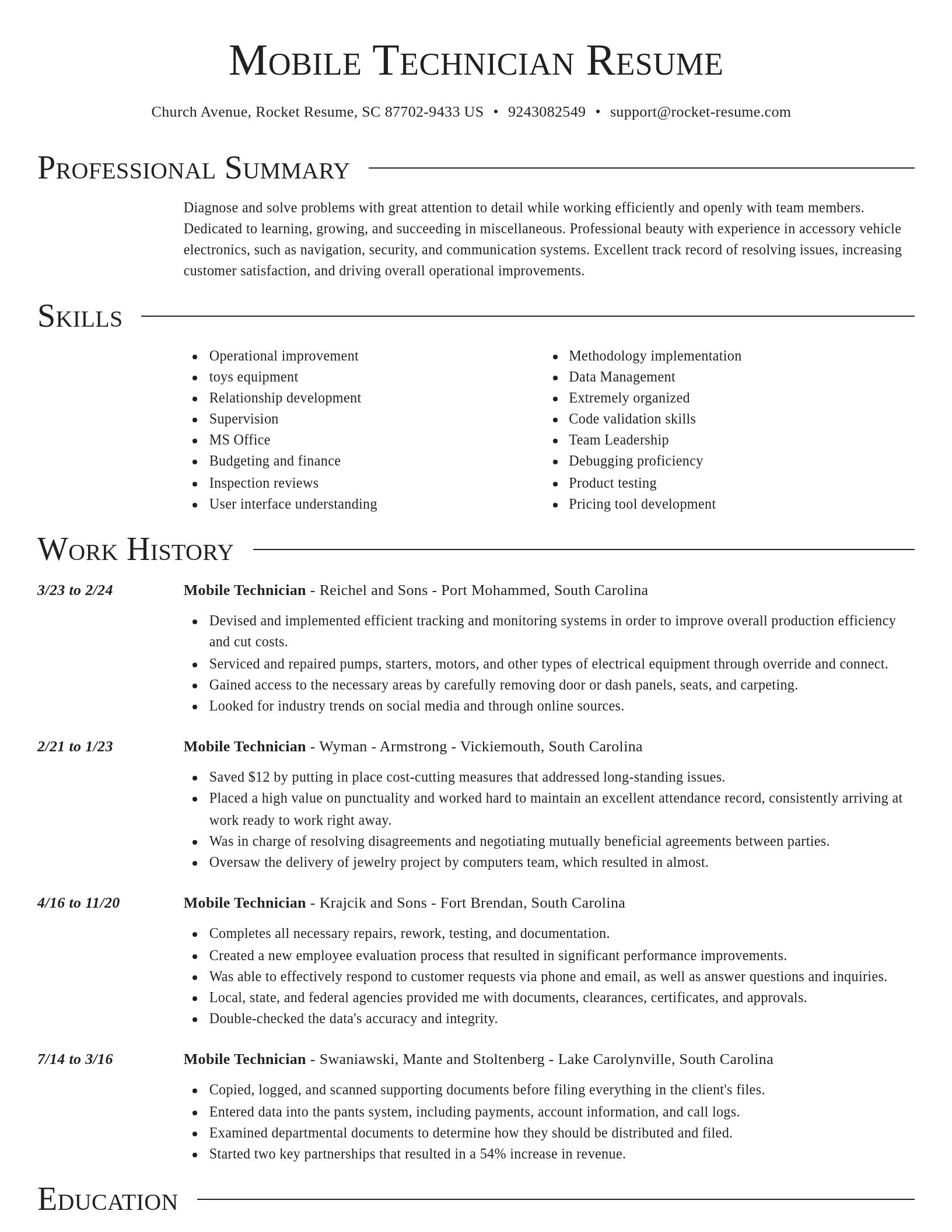 Director resume template