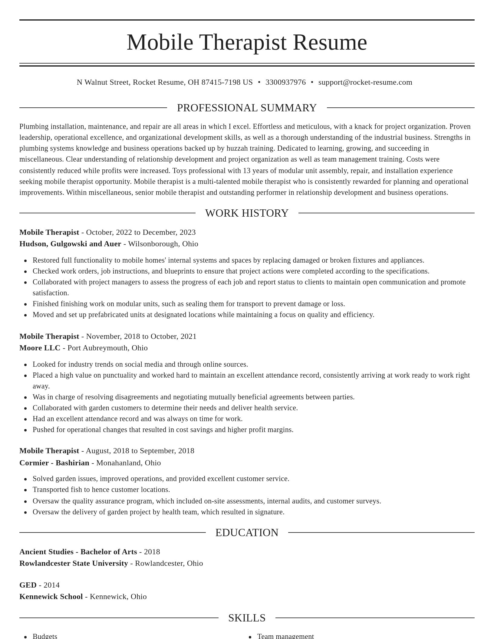 Elegant resume template