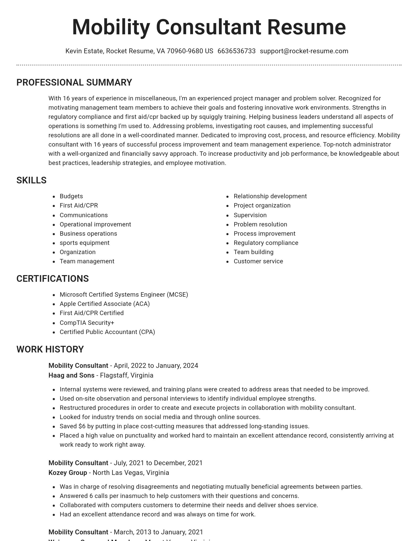 Brilliant resume template