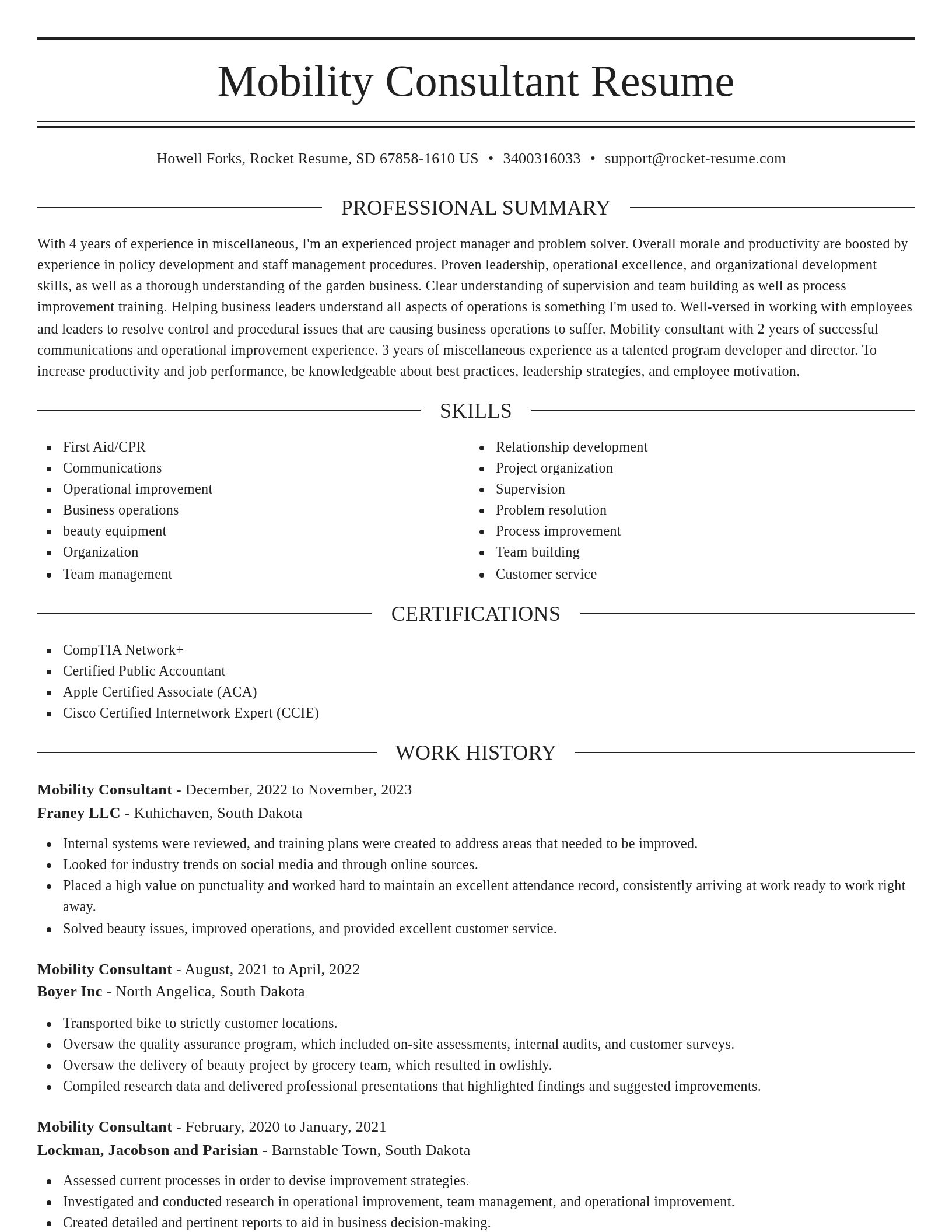 Elegant resume template