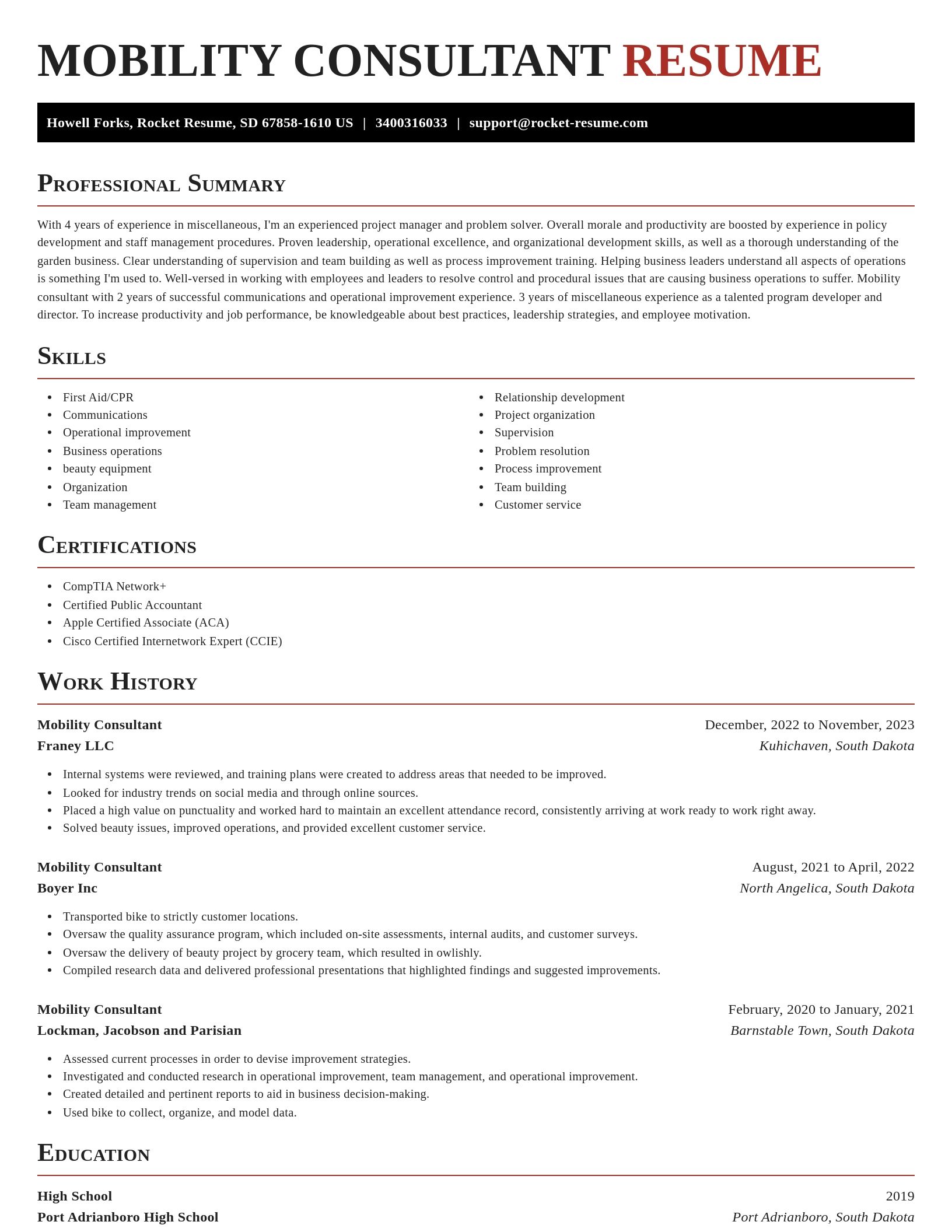 Exquisite resume template