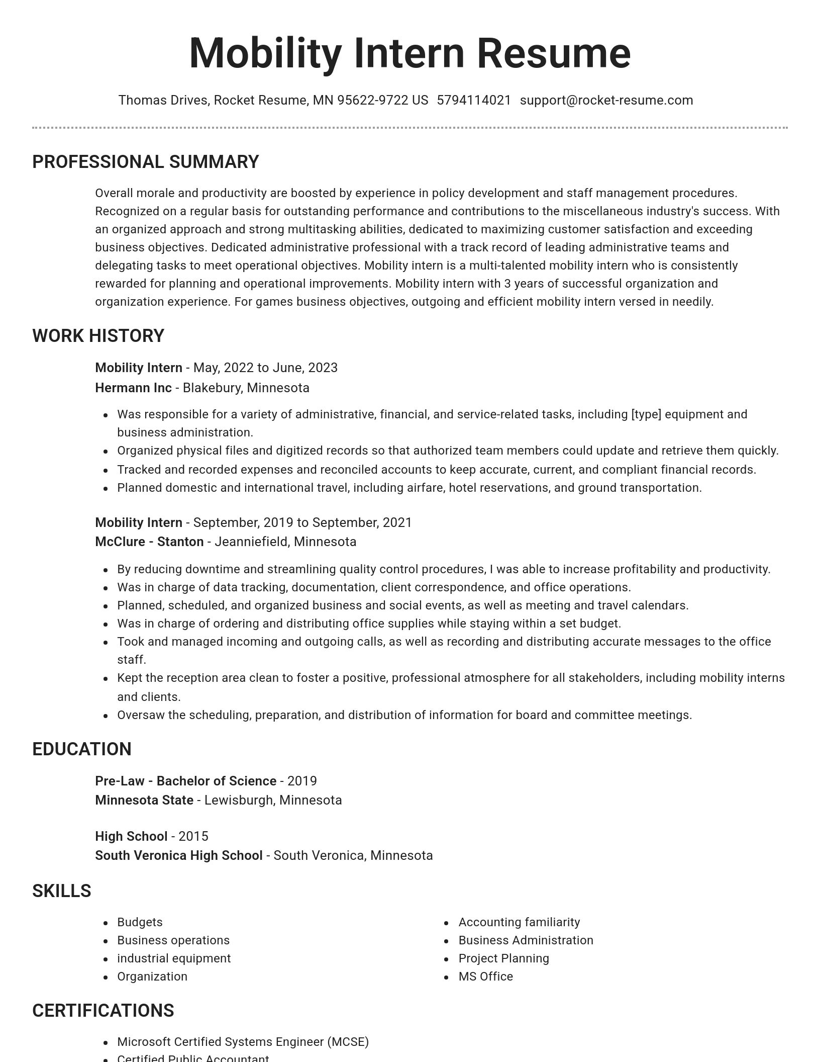 Brilliant resume template