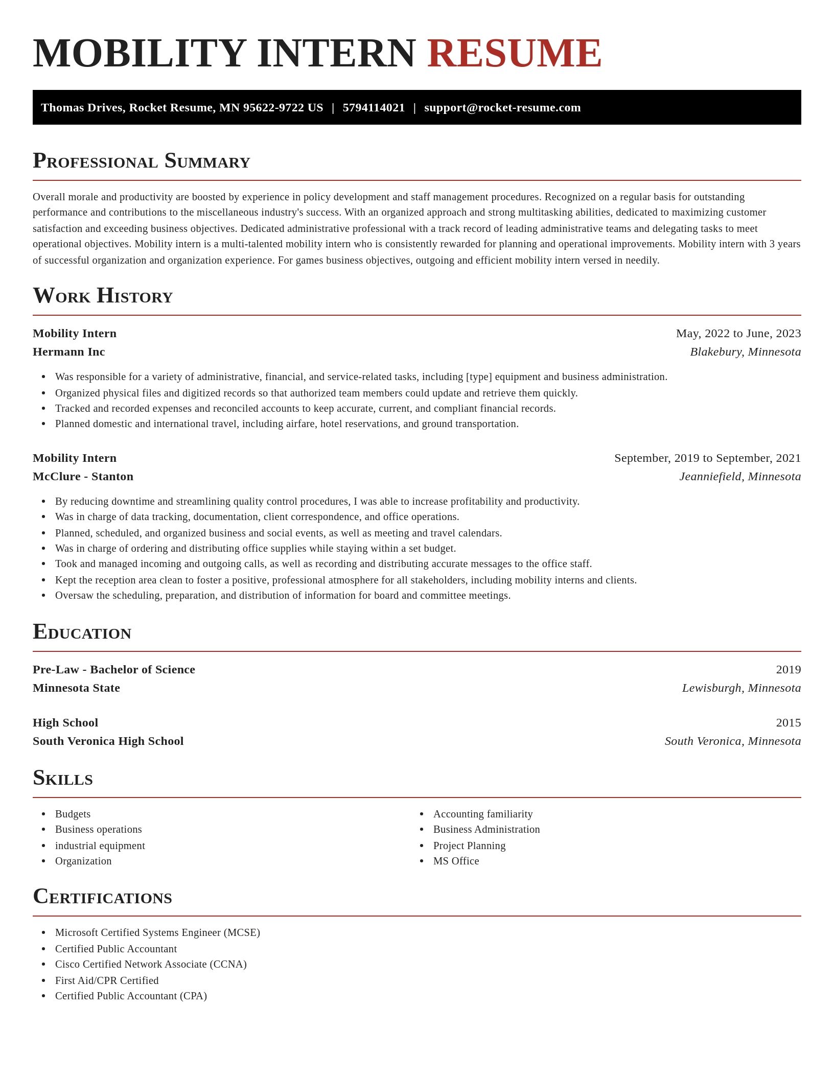 Exquisite resume template