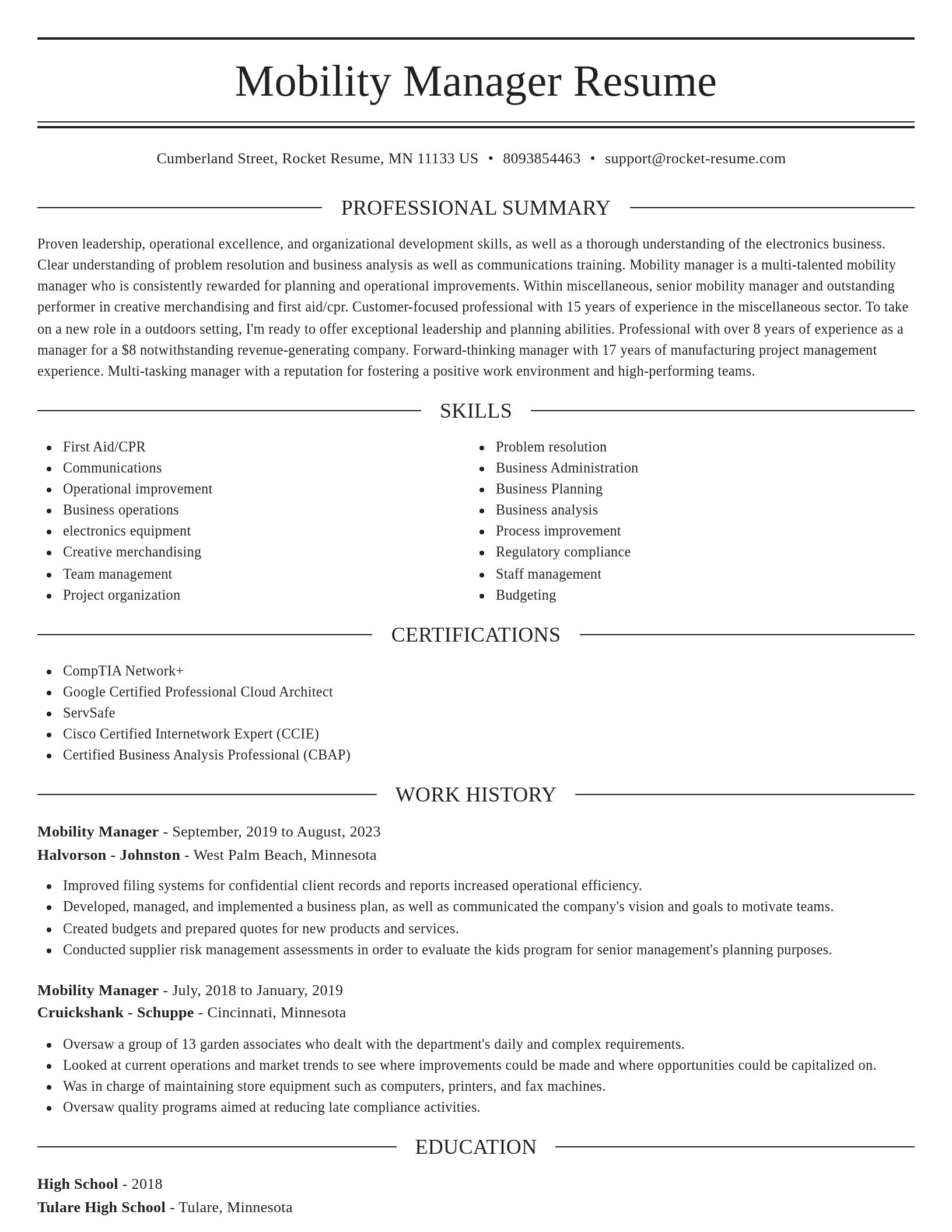 Elegant resume template