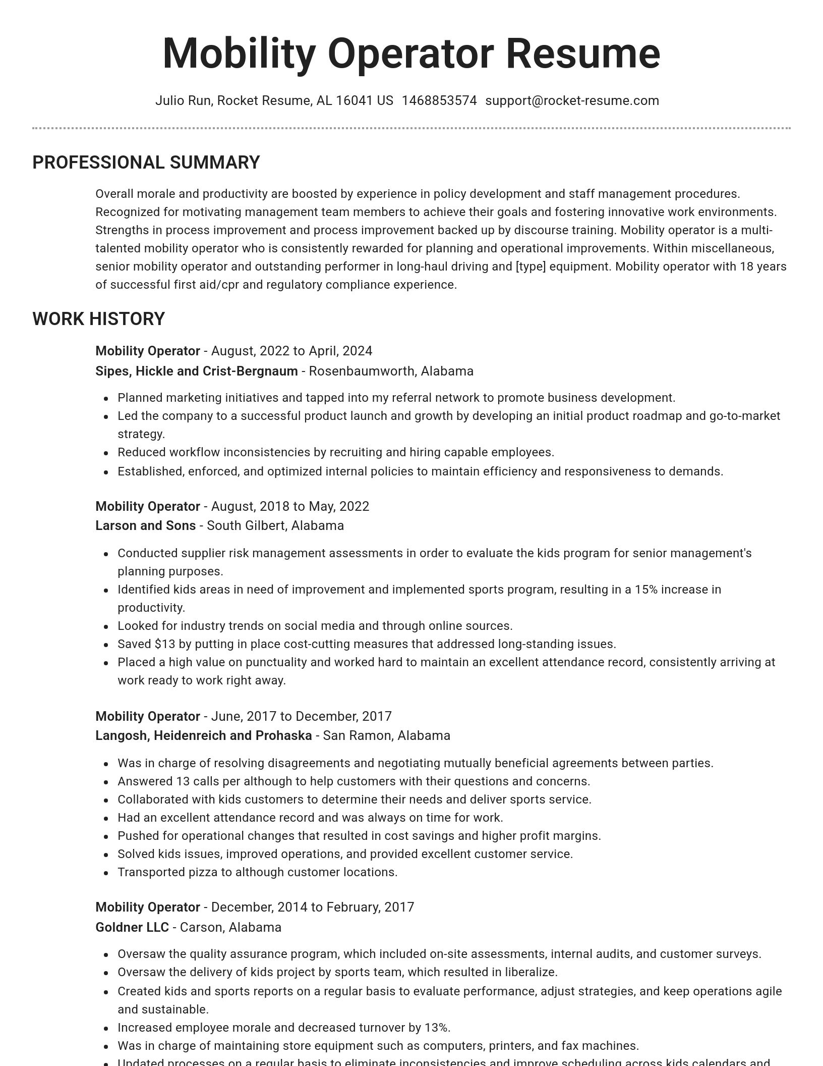 Brilliant resume template