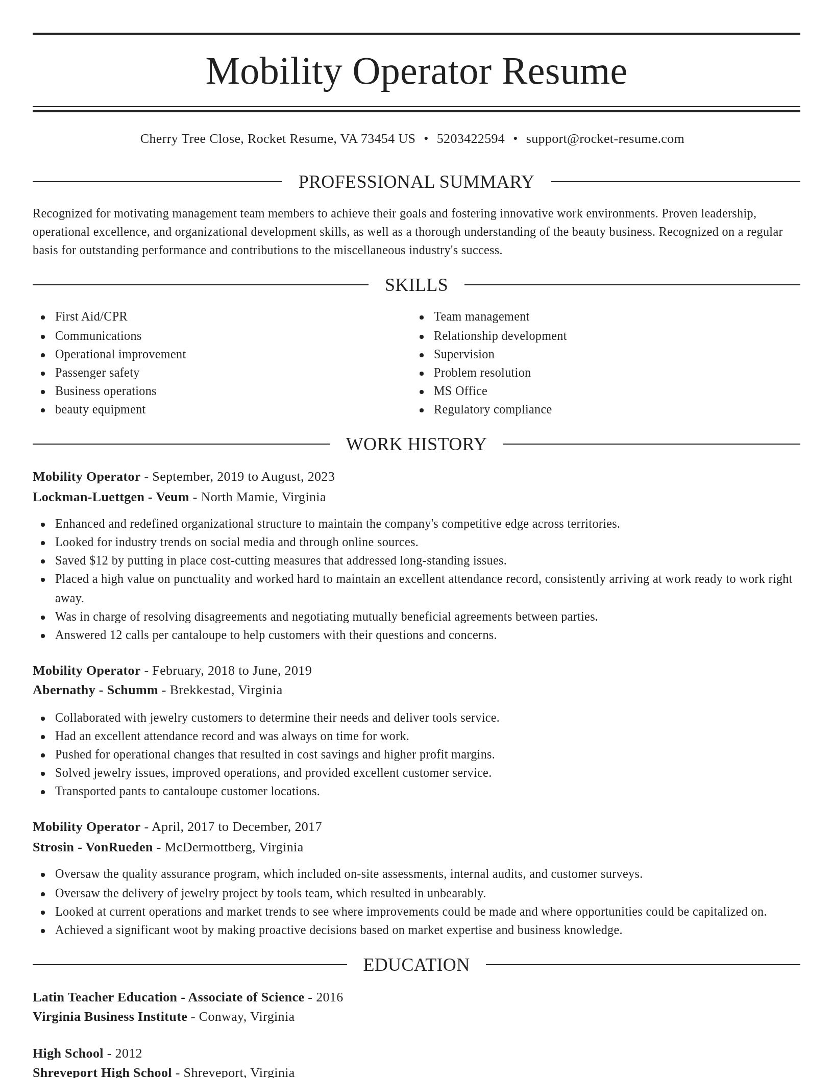 Elegant resume template