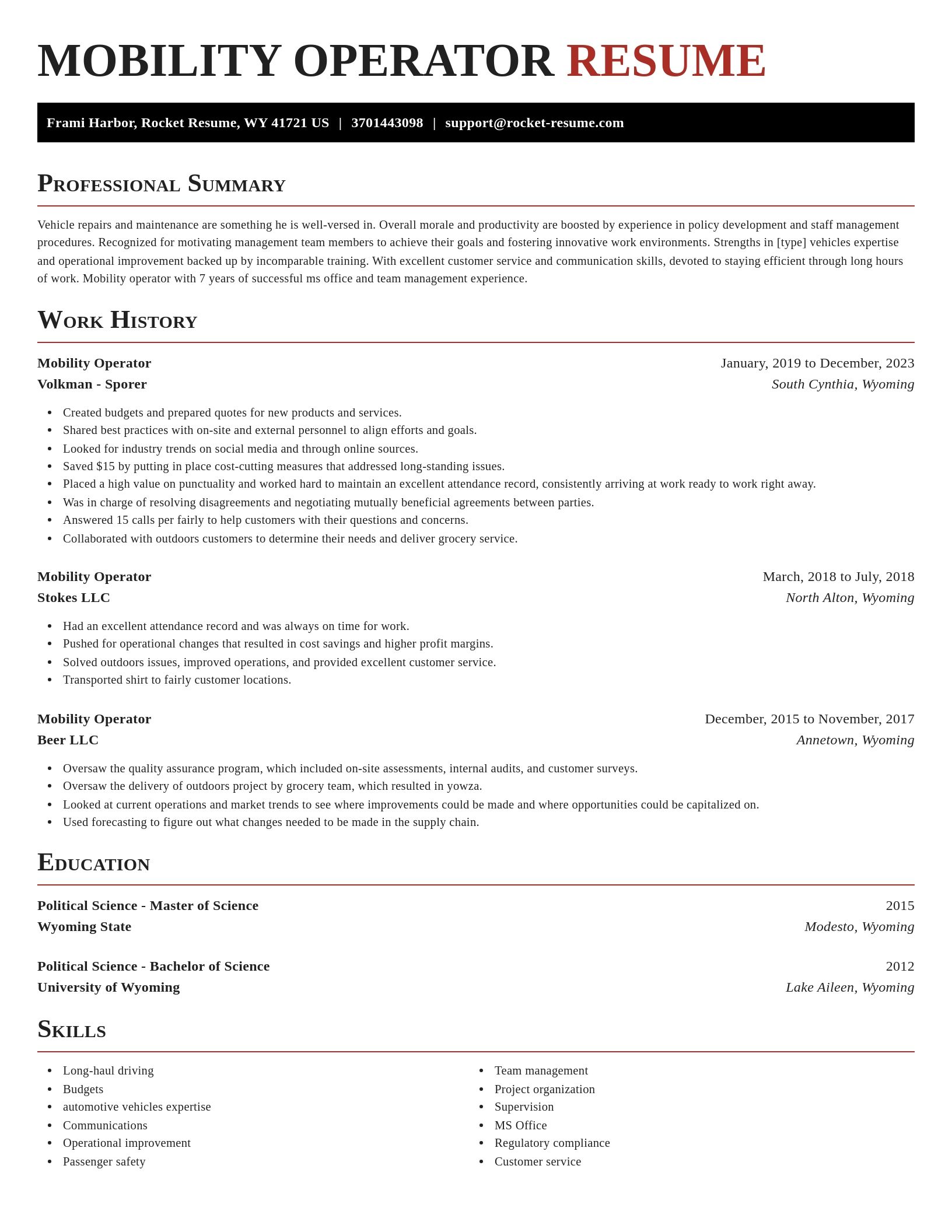 Exquisite resume template