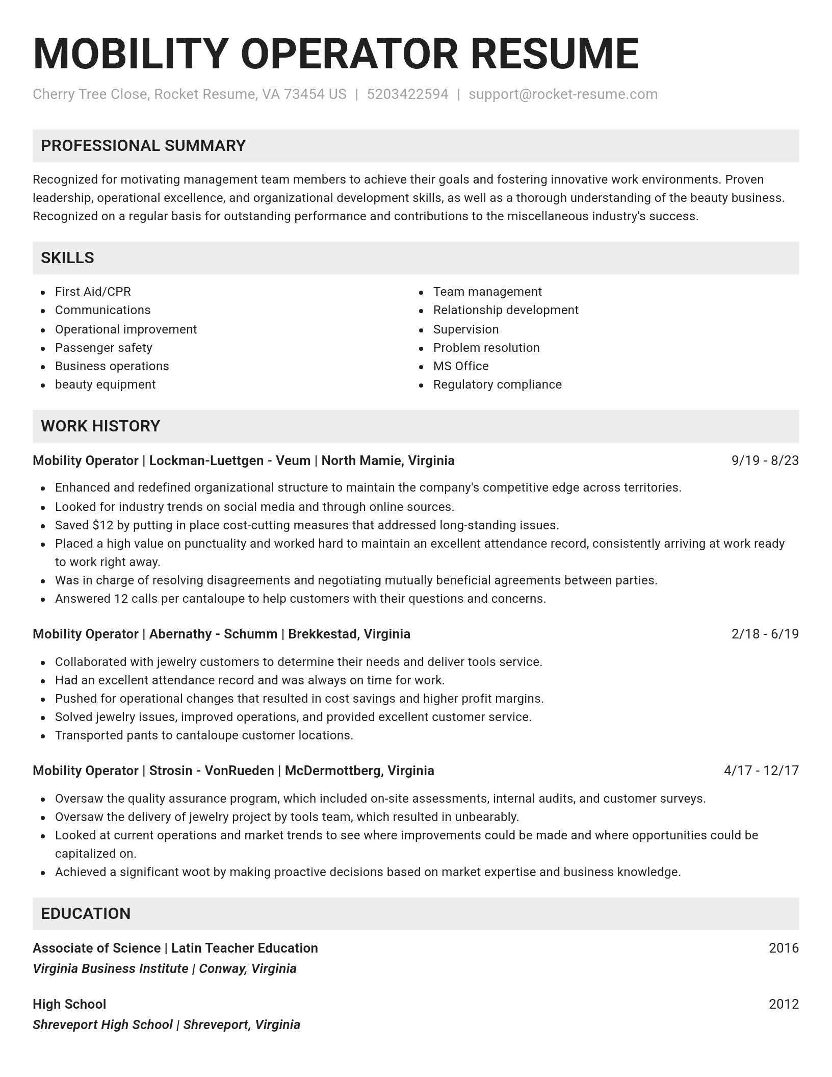 Genius resume template