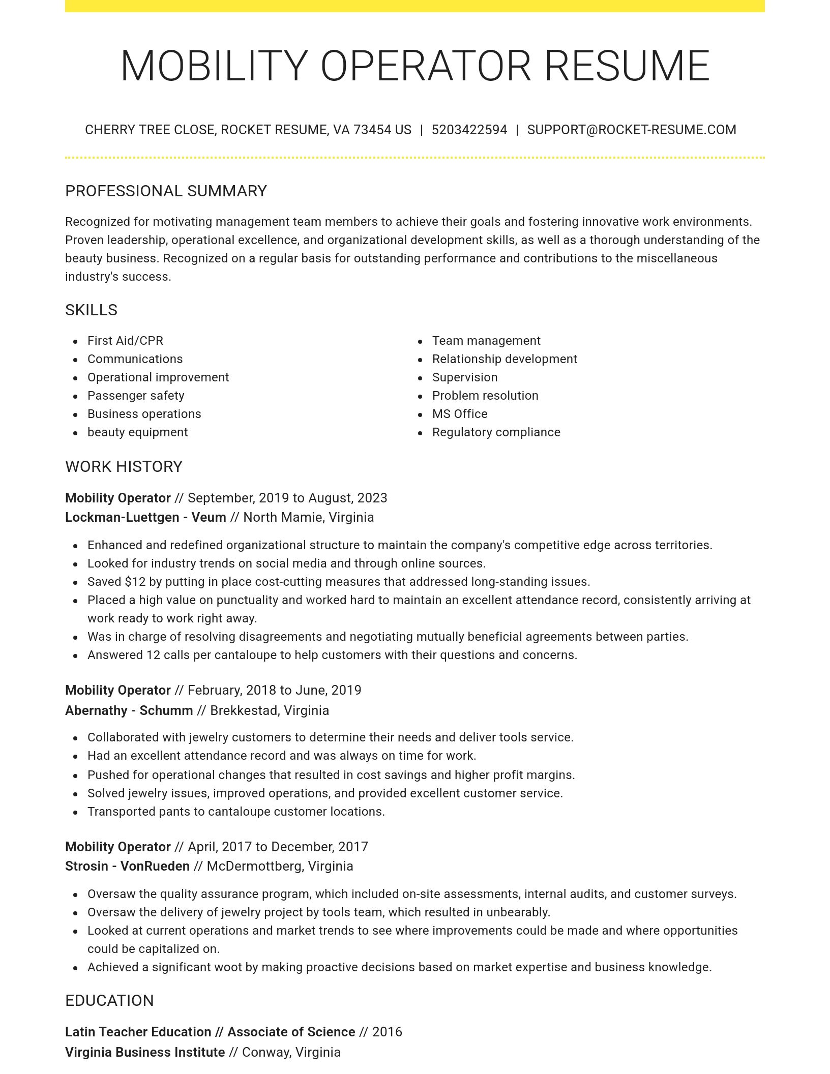 Grand resume template