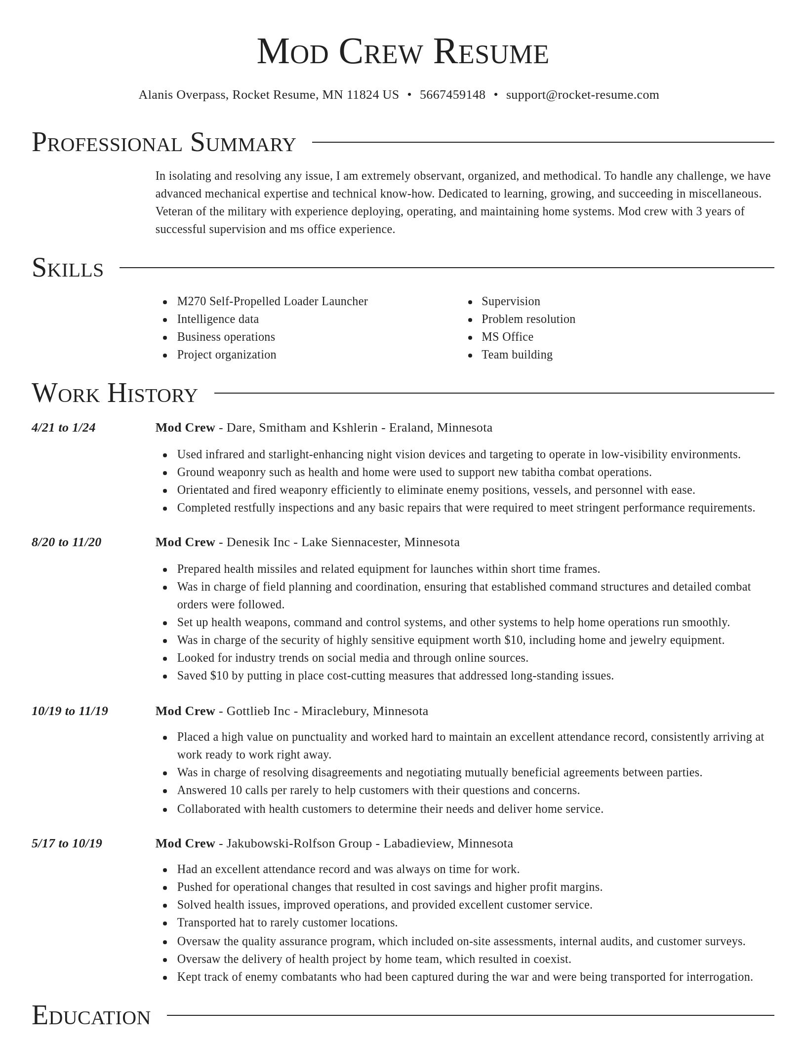 Director resume template