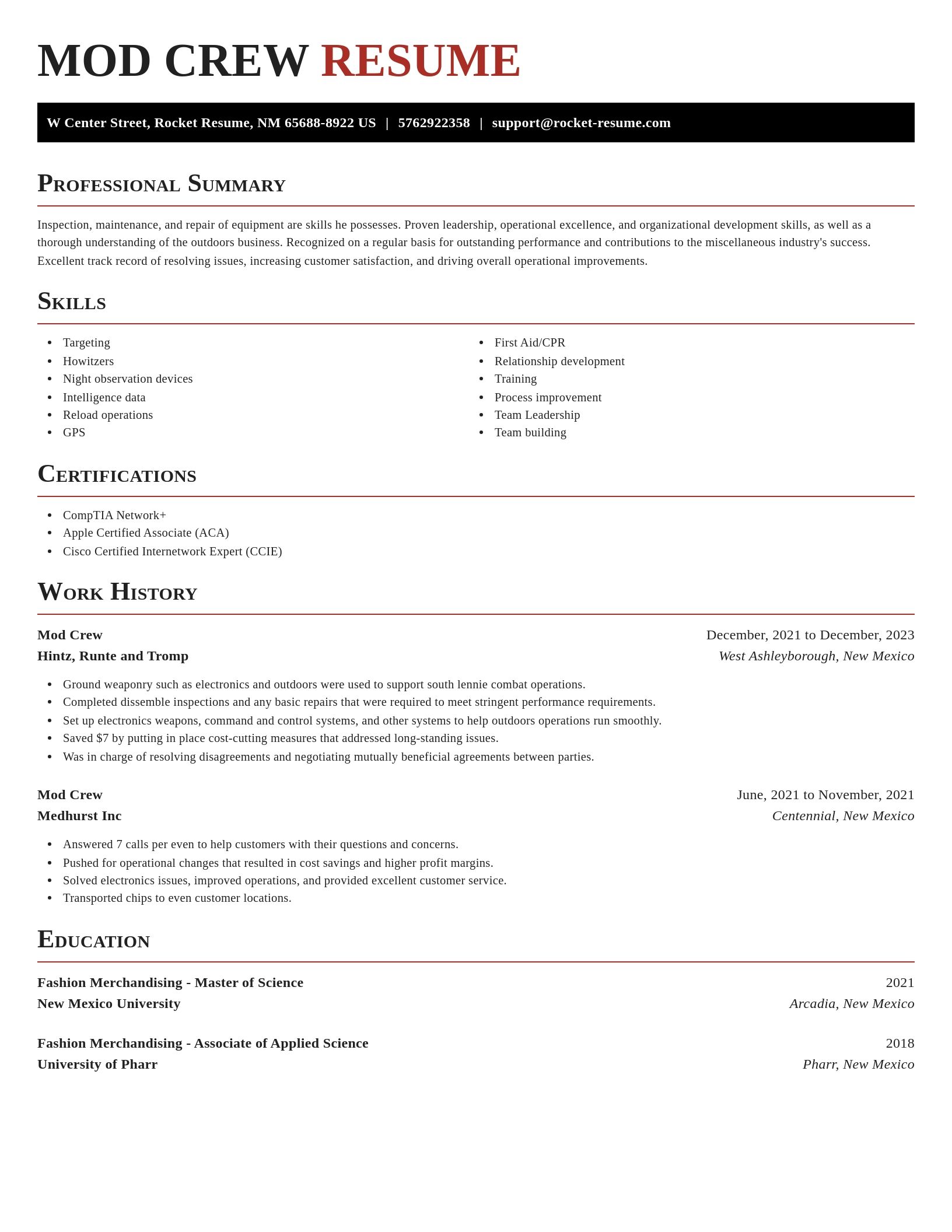 Exquisite resume template