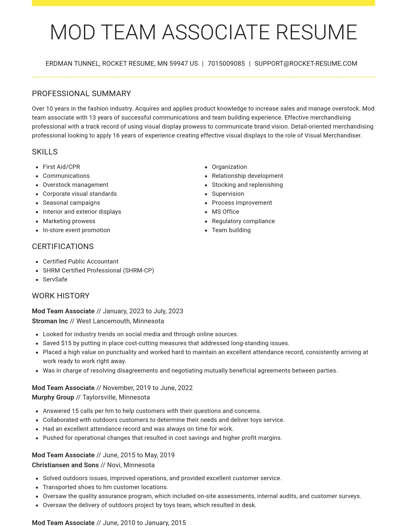 Grand resume template