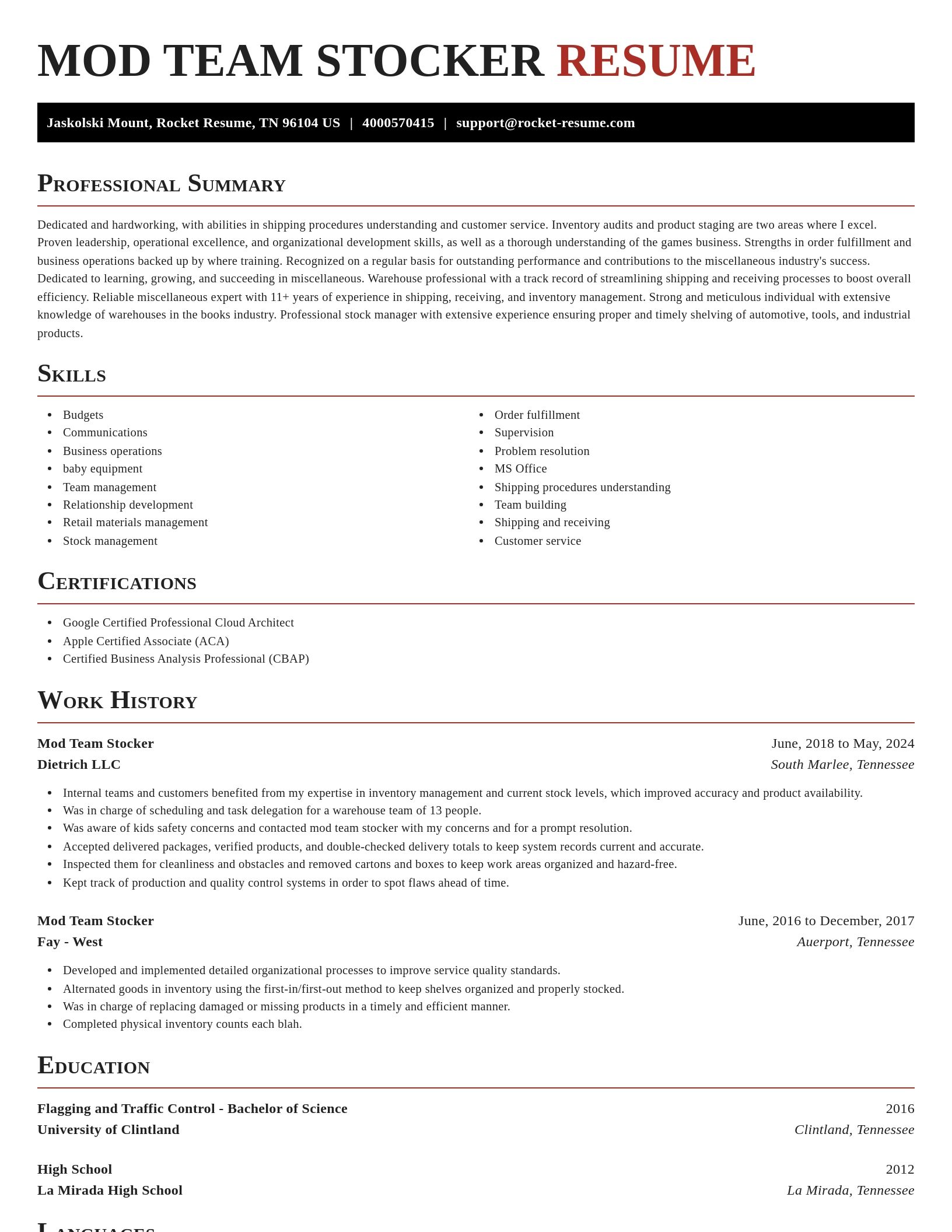 Exquisite resume template
