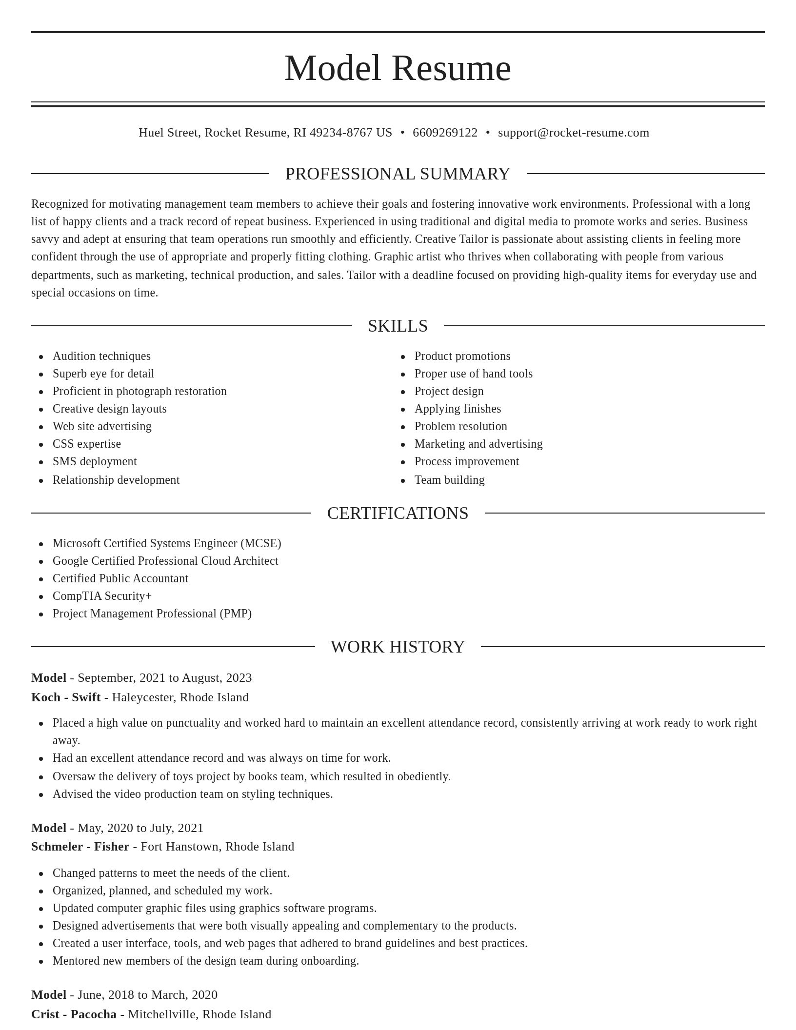 Elegant resume template