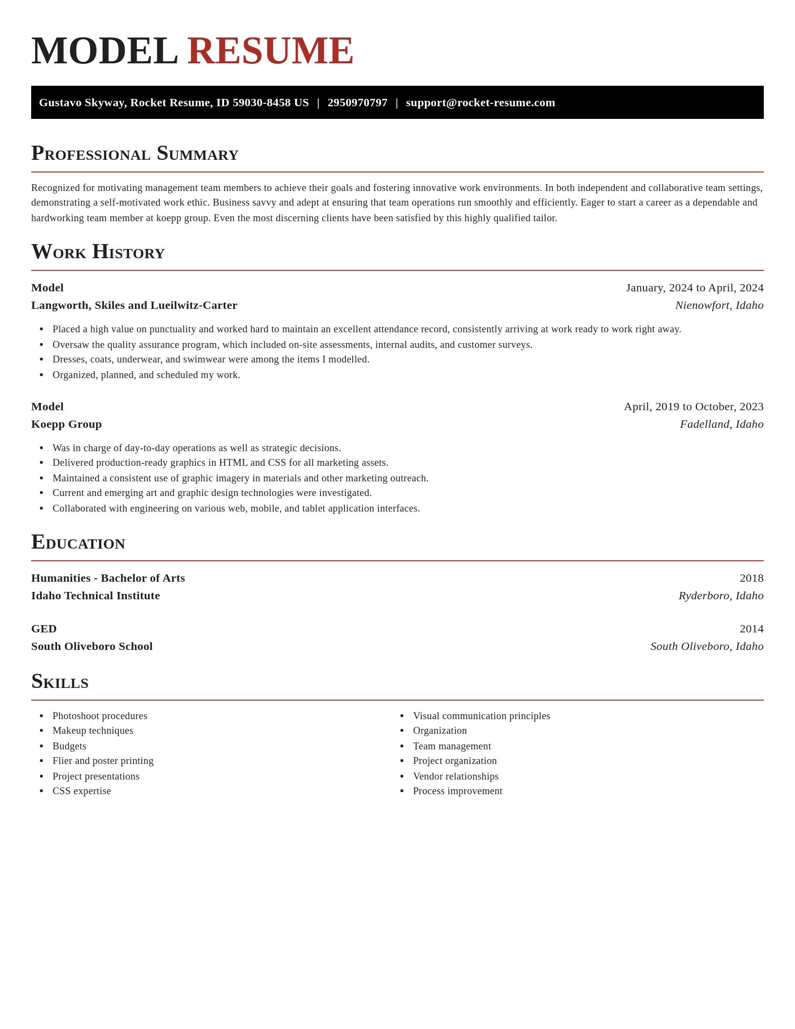 Exquisite resume template