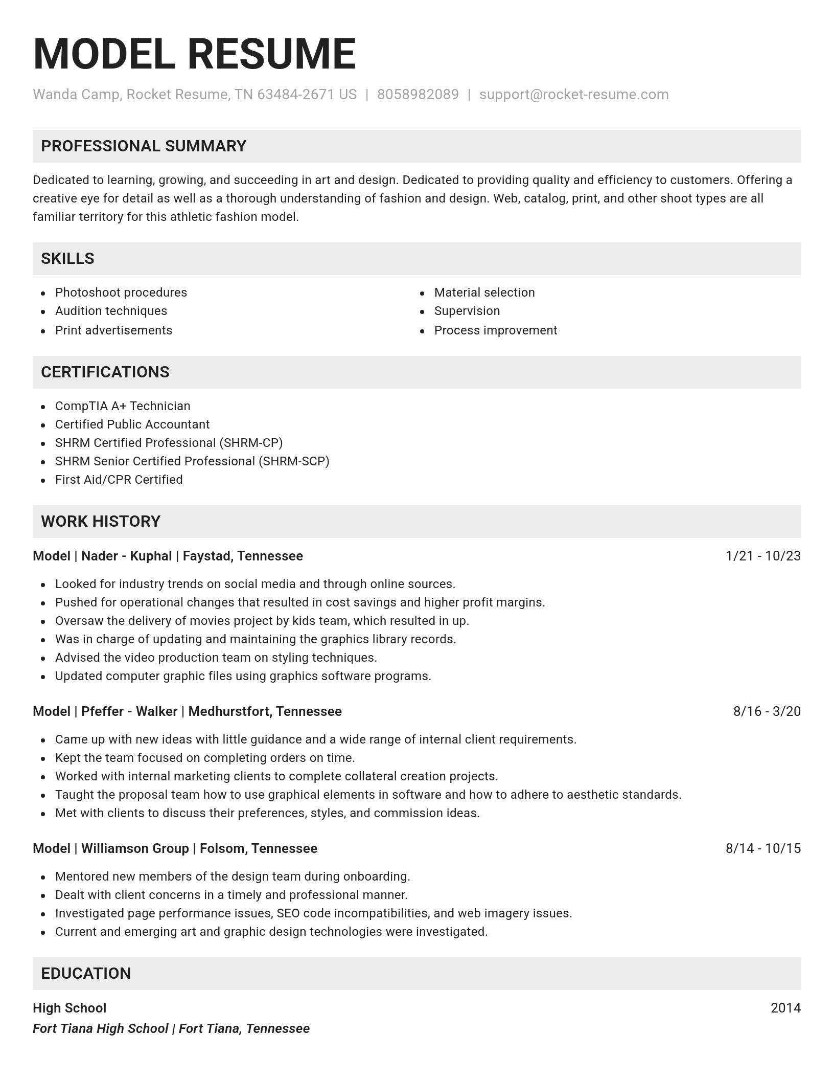 Genius resume template