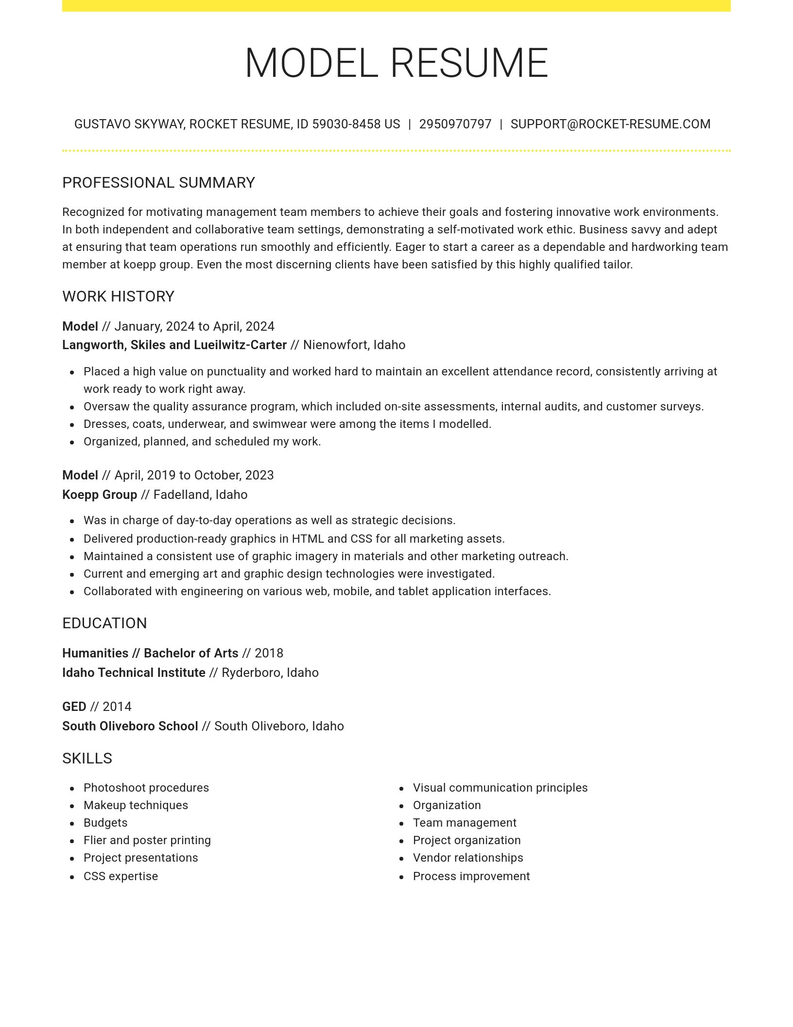 Grand resume template