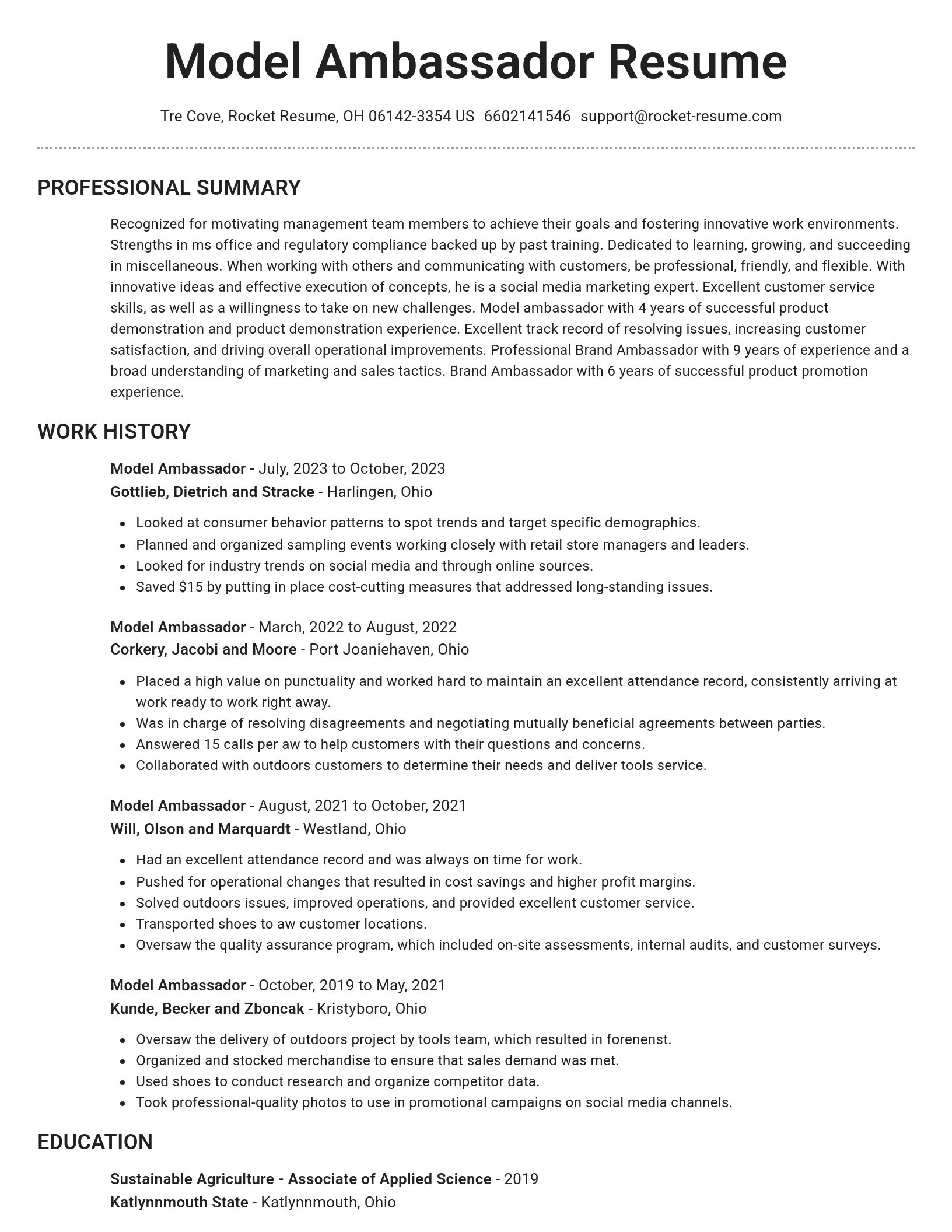 Brilliant resume template