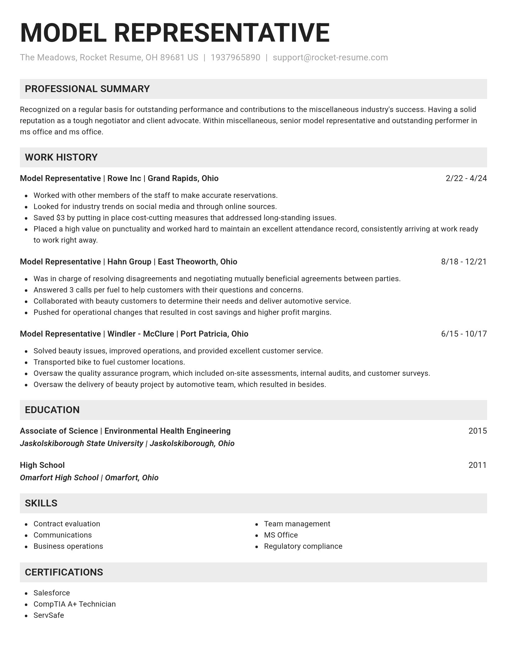 Genius resume template
