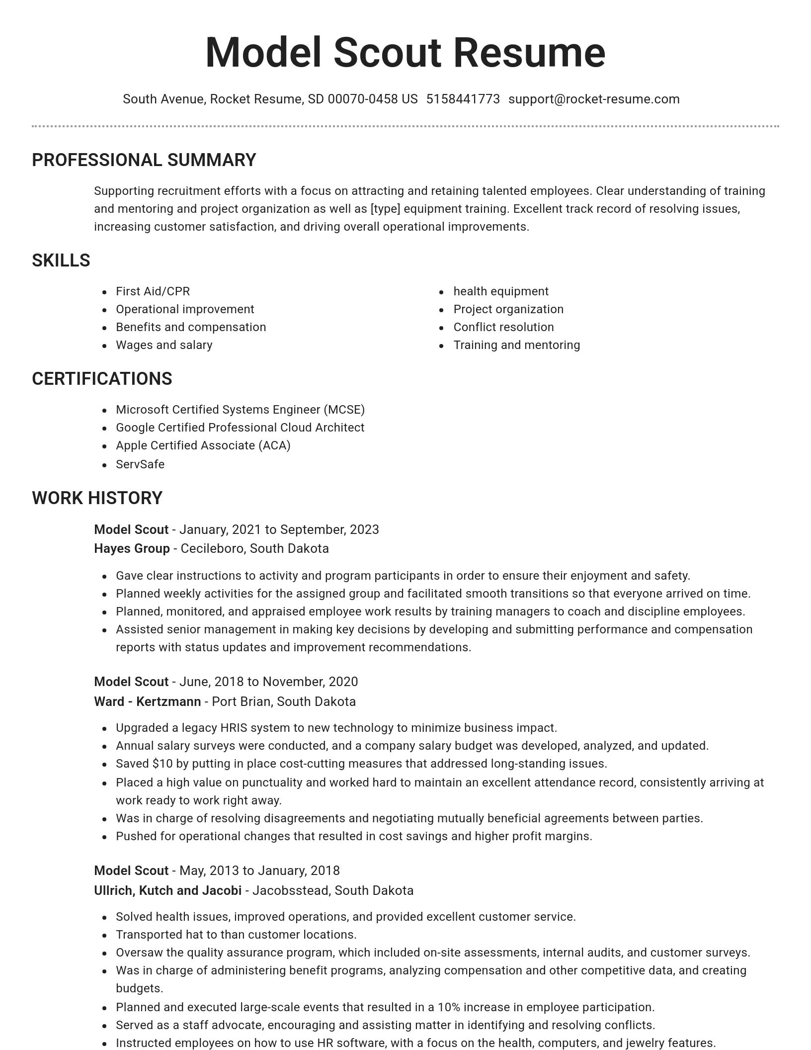 Brilliant resume template