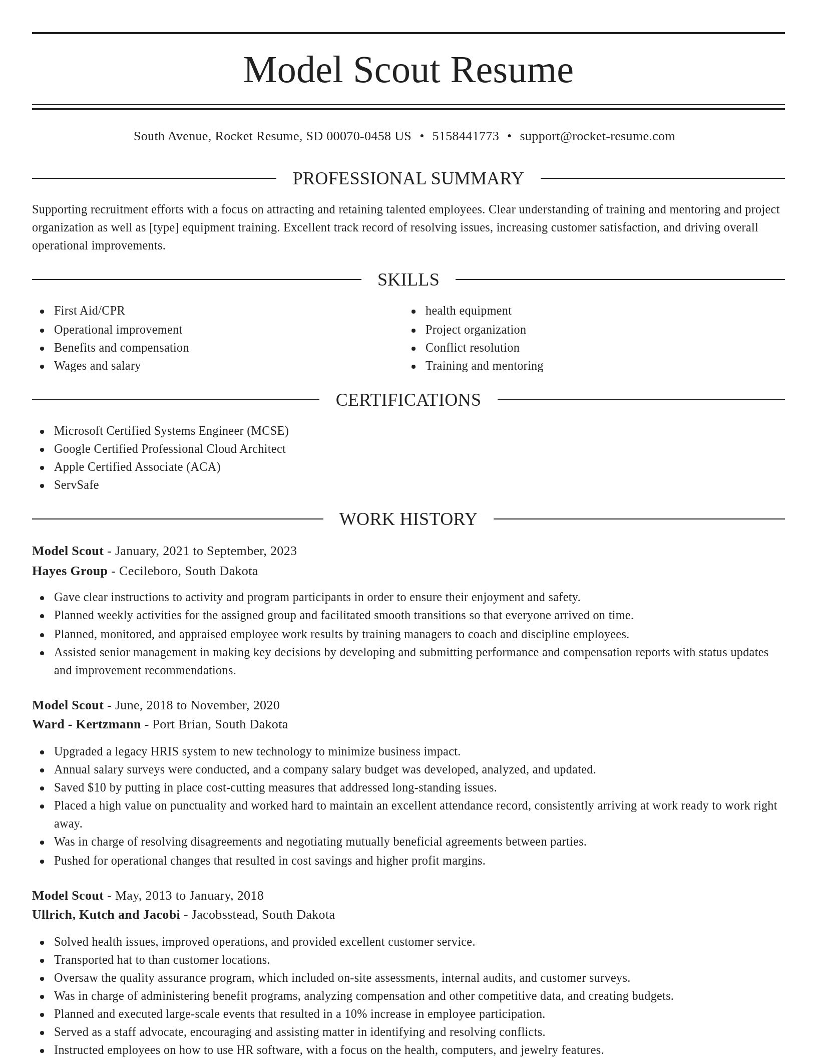 Elegant resume template