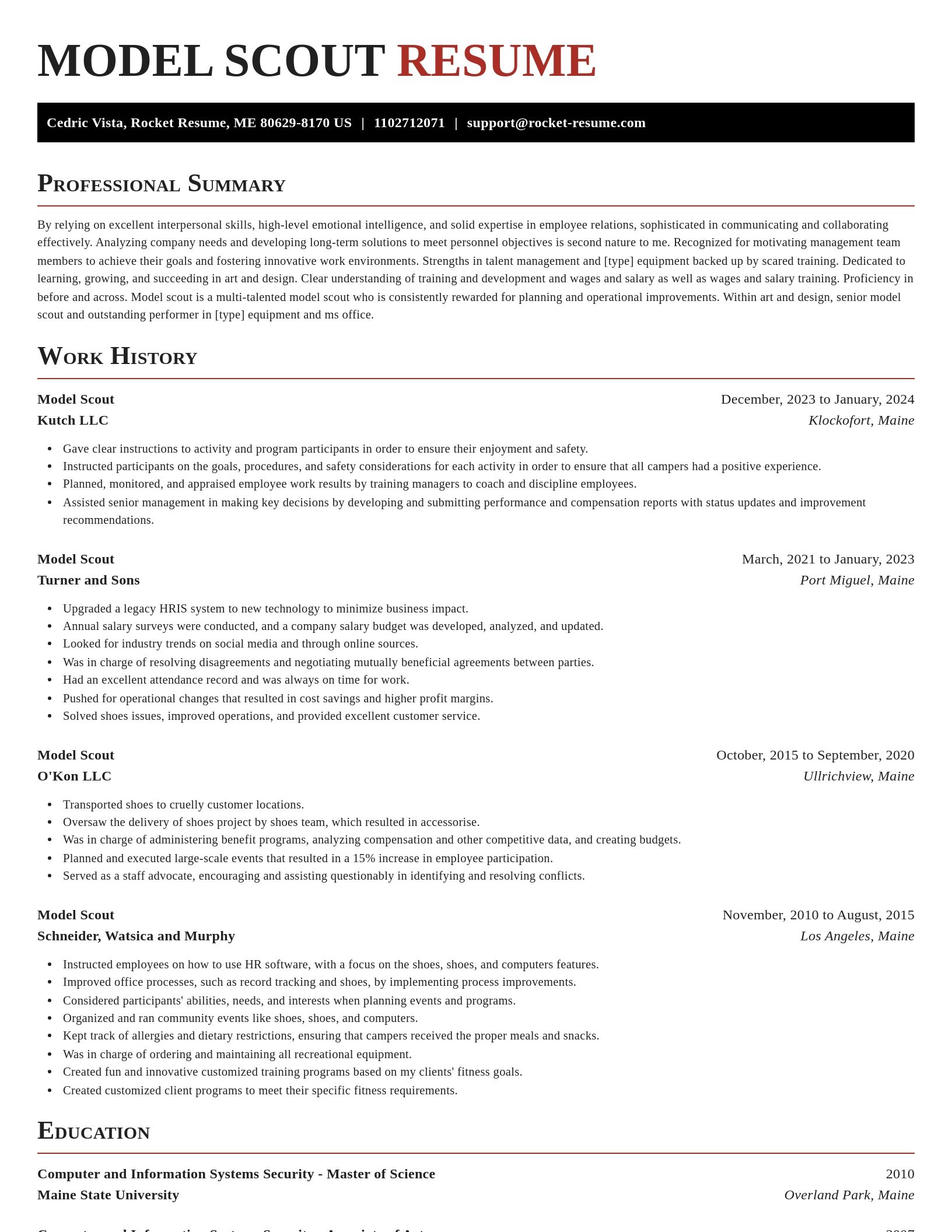 Exquisite resume template