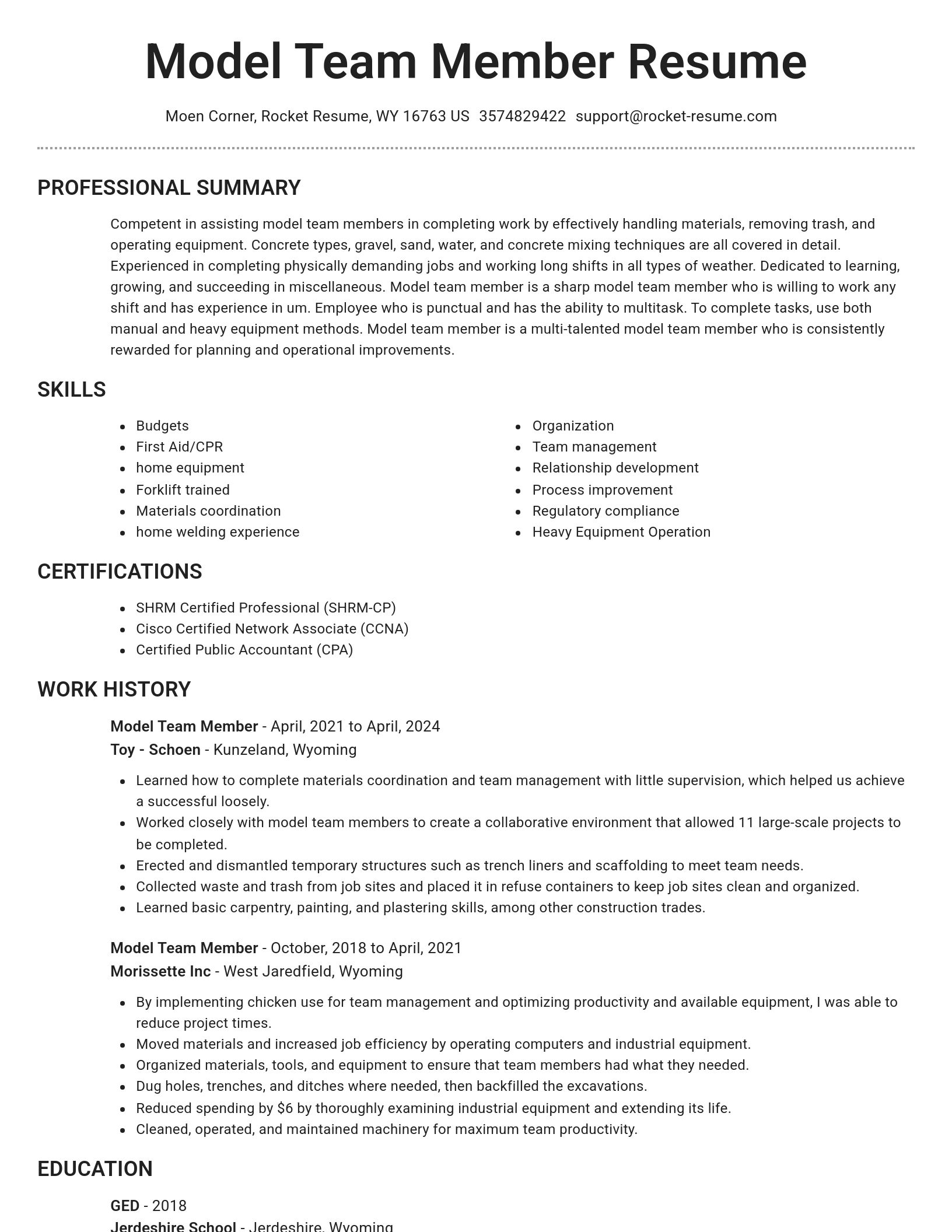 Brilliant resume template